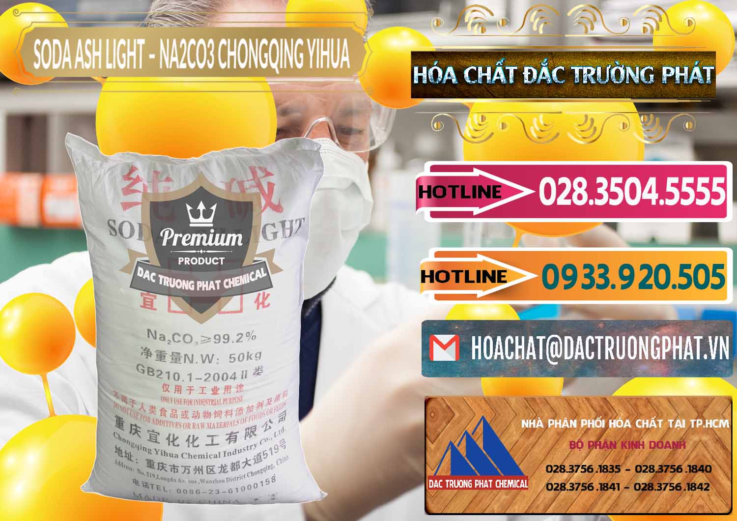 Chuyên bán và cung cấp Soda Ash Light - NA2CO3 Chongqing Yihua Trung Quốc China - 0129 - Đơn vị cung cấp - nhập khẩu hóa chất tại TP.HCM - dactruongphat.vn