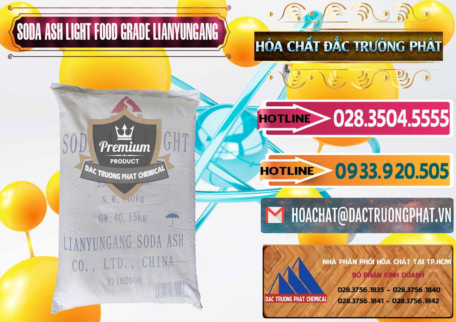 Nơi chuyên phân phối ( bán ) Soda Ash Light - NA2CO3 Food Grade Lianyungang Trung Quốc - 0222 - Chuyên kinh doanh & phân phối hóa chất tại TP.HCM - dactruongphat.vn