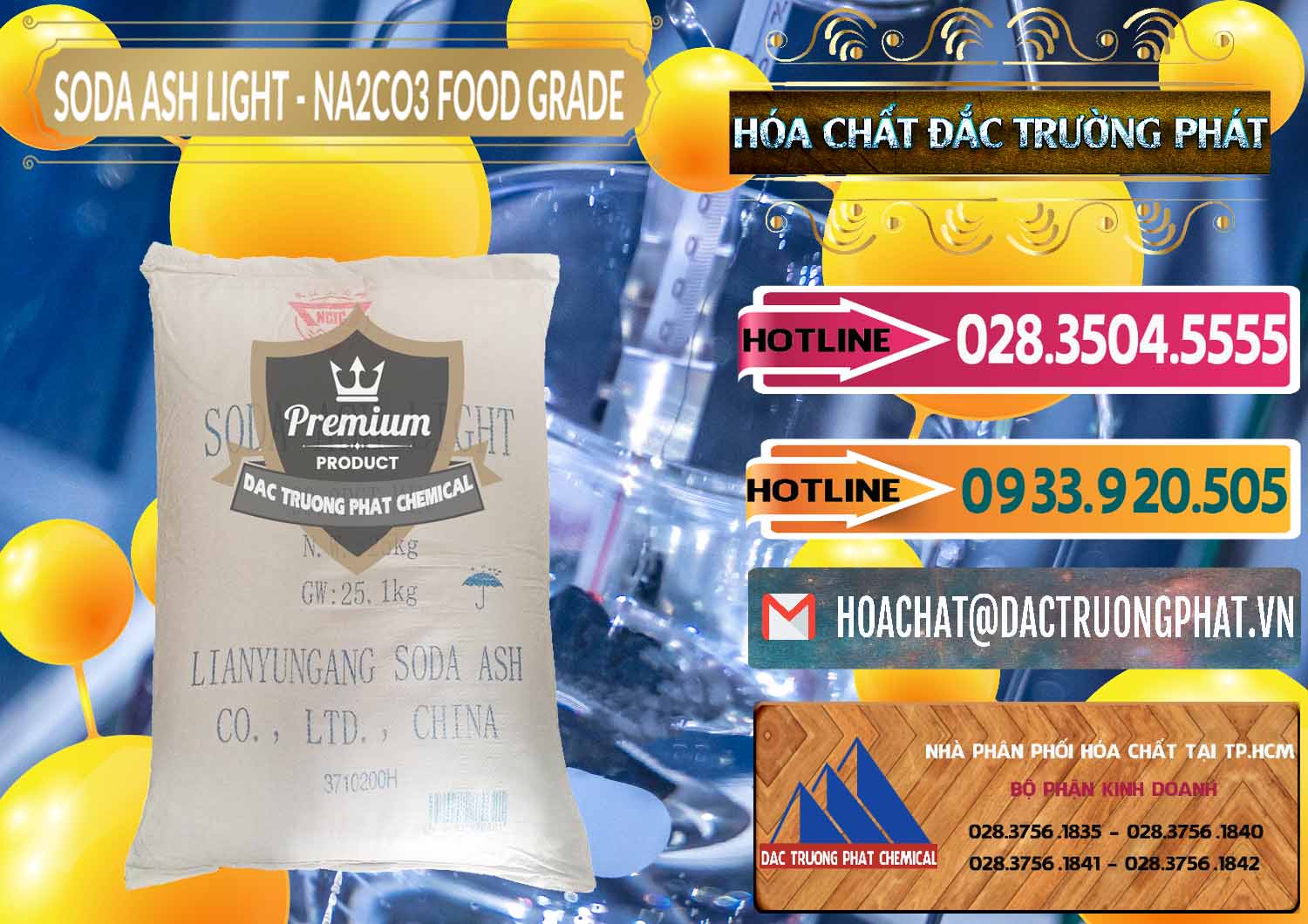 Soda Ash Light – NA2CO3 Food Grade Trung Quốc China Công ty chuyên kinh doanh và bán Soda Ash Light – NA2CO3 Food Grade Trung Quốc China - 0127 - Công ty cung cấp và kinh doanh hóa chất tại TP.HCM - dactruongphat.vn