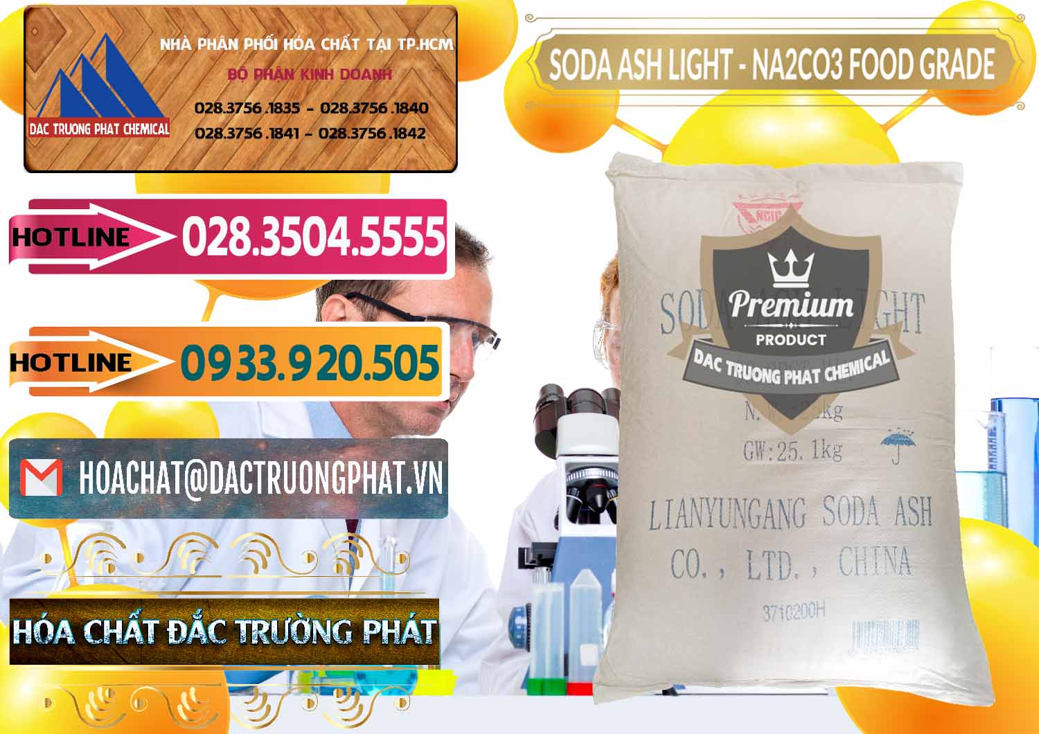 Soda Ash Light – NA2CO3 Food Grade Trung Quốc China Chuyên phân phối ( bán ) Soda Ash Light – NA2CO3 Food Grade Trung Quốc China - 0127 - Chuyên phân phối _ cung cấp hóa chất tại TP.HCM - dactruongphat.vn