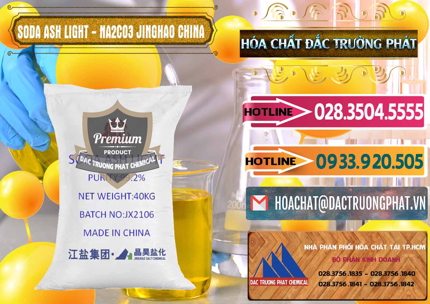 Nơi bán - phân phối Soda Ash Light - NA2CO3 Jinghao Trung Quốc China - 0339 - Nơi chuyên kinh doanh - phân phối hóa chất tại TP.HCM - dactruongphat.vn