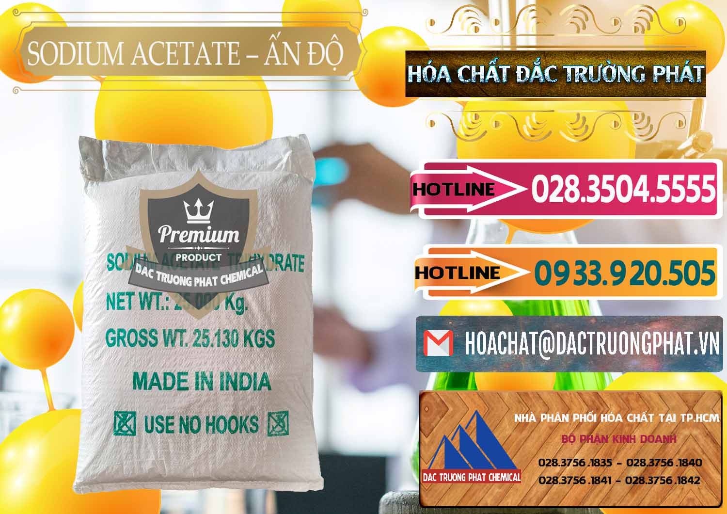 Cung ứng và bán Sodium Acetate - Natri Acetate Ấn Độ India - 0133 - Đơn vị chuyên cung cấp & bán hóa chất tại TP.HCM - dactruongphat.vn