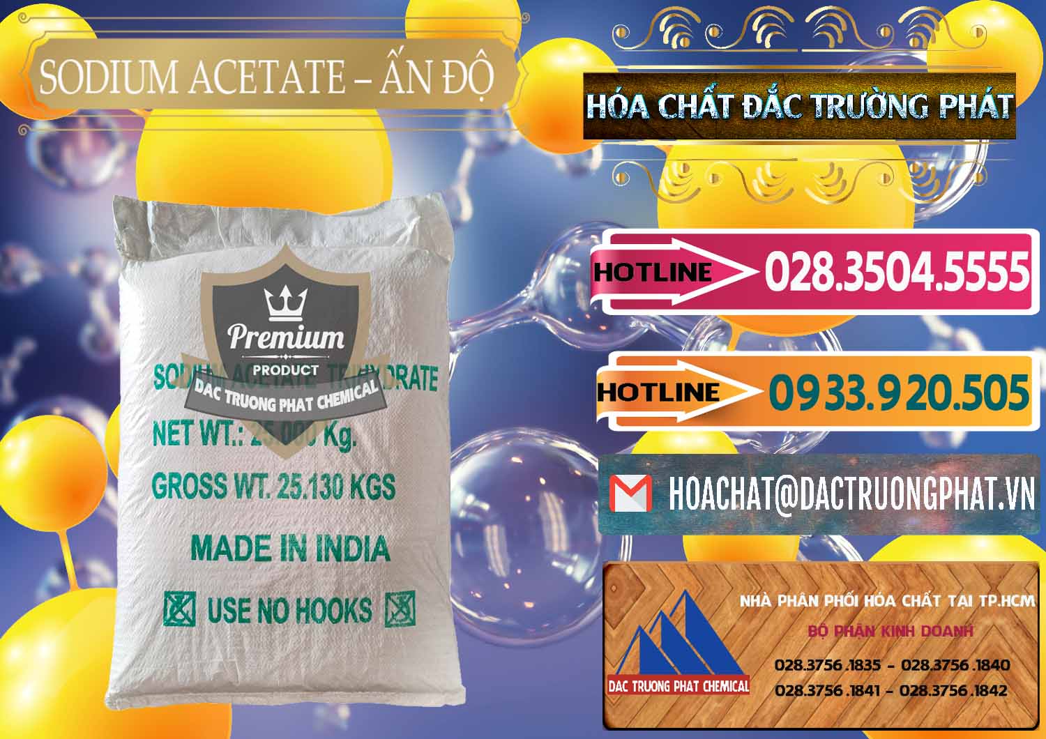 Công ty cung cấp ( bán ) Sodium Acetate - Natri Acetate Ấn Độ India - 0133 - Nhà nhập khẩu và phân phối hóa chất tại TP.HCM - dactruongphat.vn