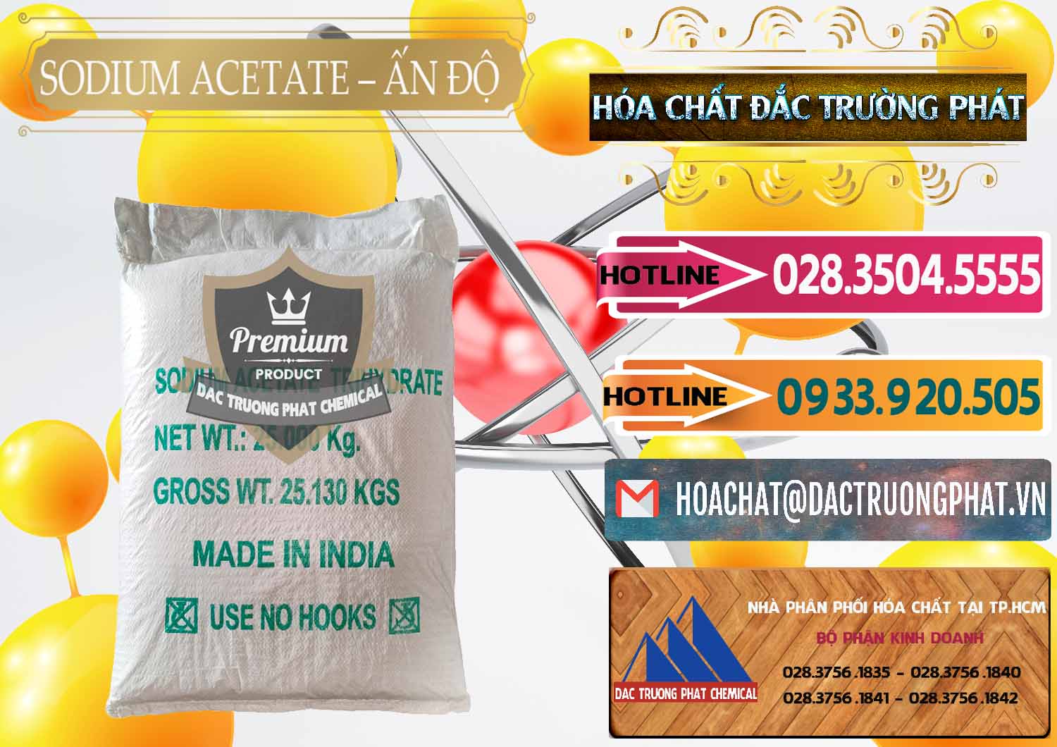 Đơn vị chuyên phân phối và bán Sodium Acetate - Natri Acetate Ấn Độ India - 0133 - Phân phối _ cung cấp hóa chất tại TP.HCM - dactruongphat.vn