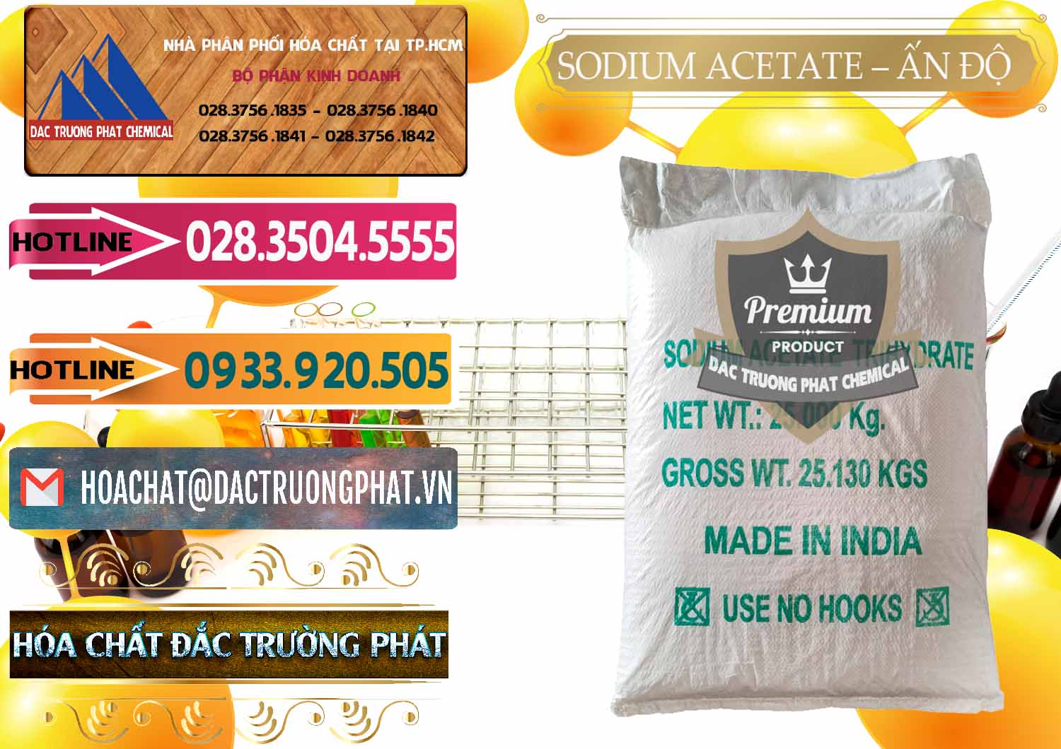 Cty bán ( cung cấp ) Sodium Acetate - Natri Acetate Ấn Độ India - 0133 - Nơi chuyên cung cấp _ bán hóa chất tại TP.HCM - dactruongphat.vn