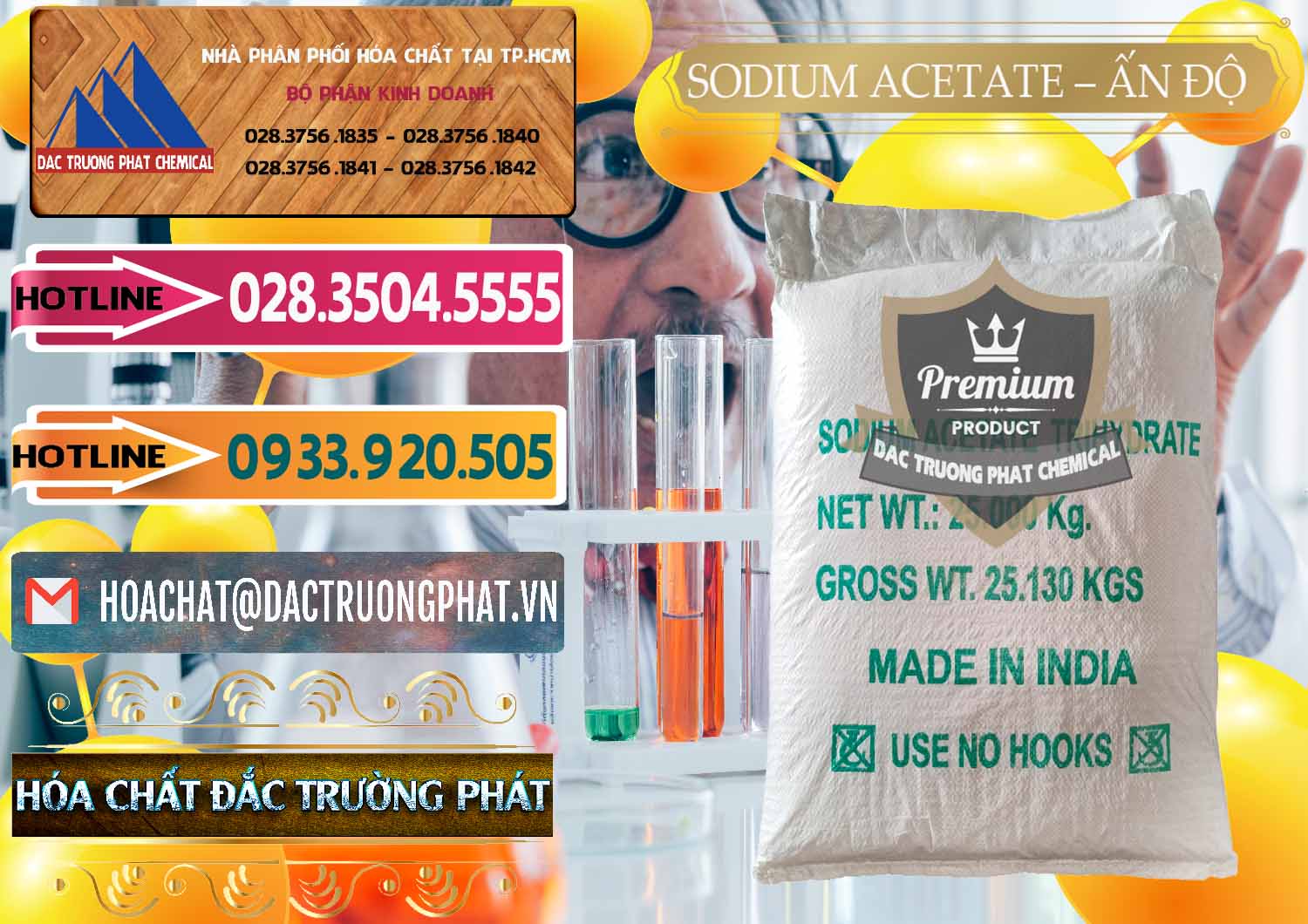 Cty chuyên cung ứng _ bán Sodium Acetate - Natri Acetate Ấn Độ India - 0133 - Nhà cung cấp _ nhập khẩu hóa chất tại TP.HCM - dactruongphat.vn