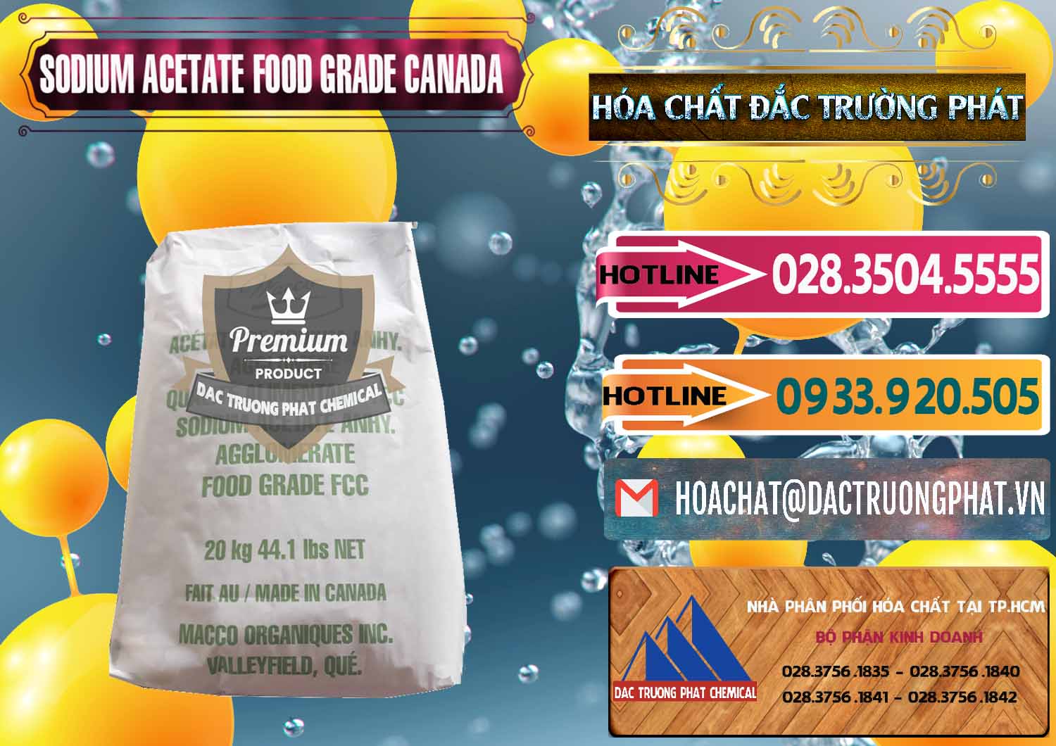 Công ty chuyên bán và cung ứng Sodium Acetate - Natri Acetate Food Grade Canada - 0282 - Đơn vị cung cấp _ bán hóa chất tại TP.HCM - dactruongphat.vn