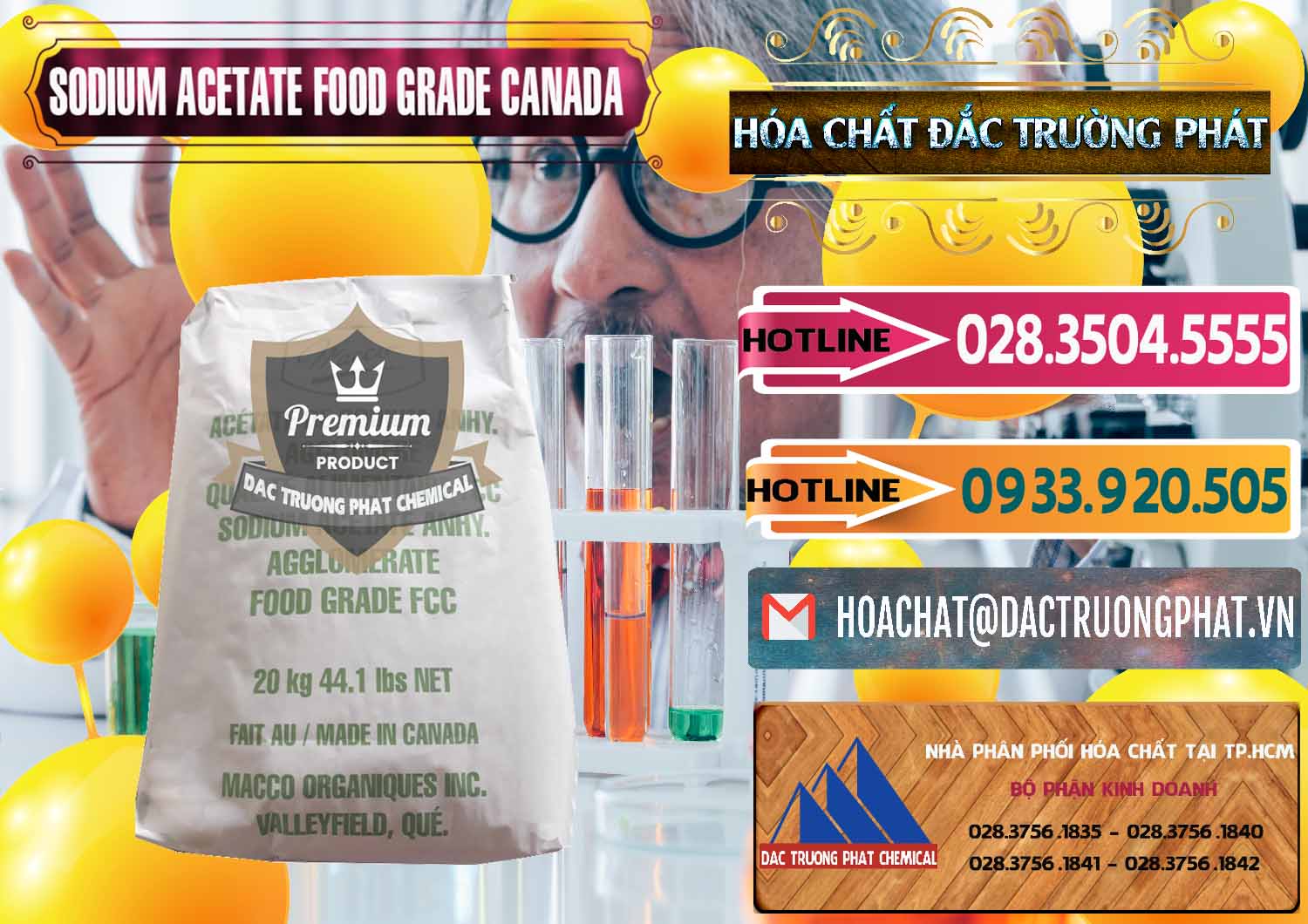 Nhà cung ứng & bán Sodium Acetate - Natri Acetate Food Grade Canada - 0282 - Công ty kinh doanh ( phân phối ) hóa chất tại TP.HCM - dactruongphat.vn