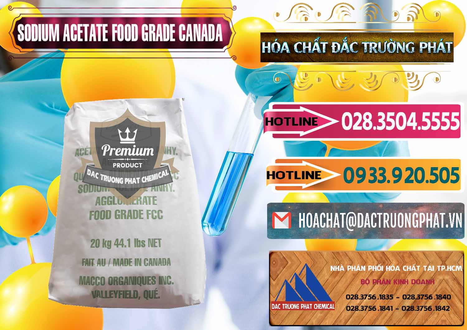 Công ty chuyên cung ứng - bán Sodium Acetate - Natri Acetate Food Grade Canada - 0282 - Nhà phân phối - bán hóa chất tại TP.HCM - dactruongphat.vn