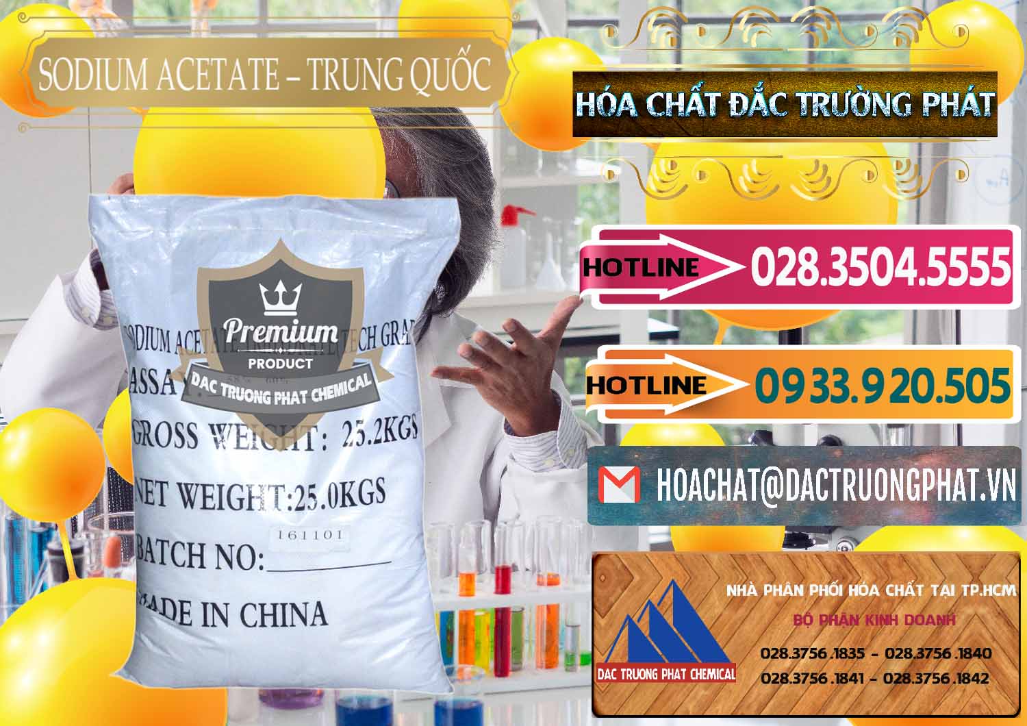 Bán & cung ứng Sodium Acetate - Natri Acetate Trung Quốc China - 0134 - Chuyên cung cấp ( phân phối ) hóa chất tại TP.HCM - dactruongphat.vn