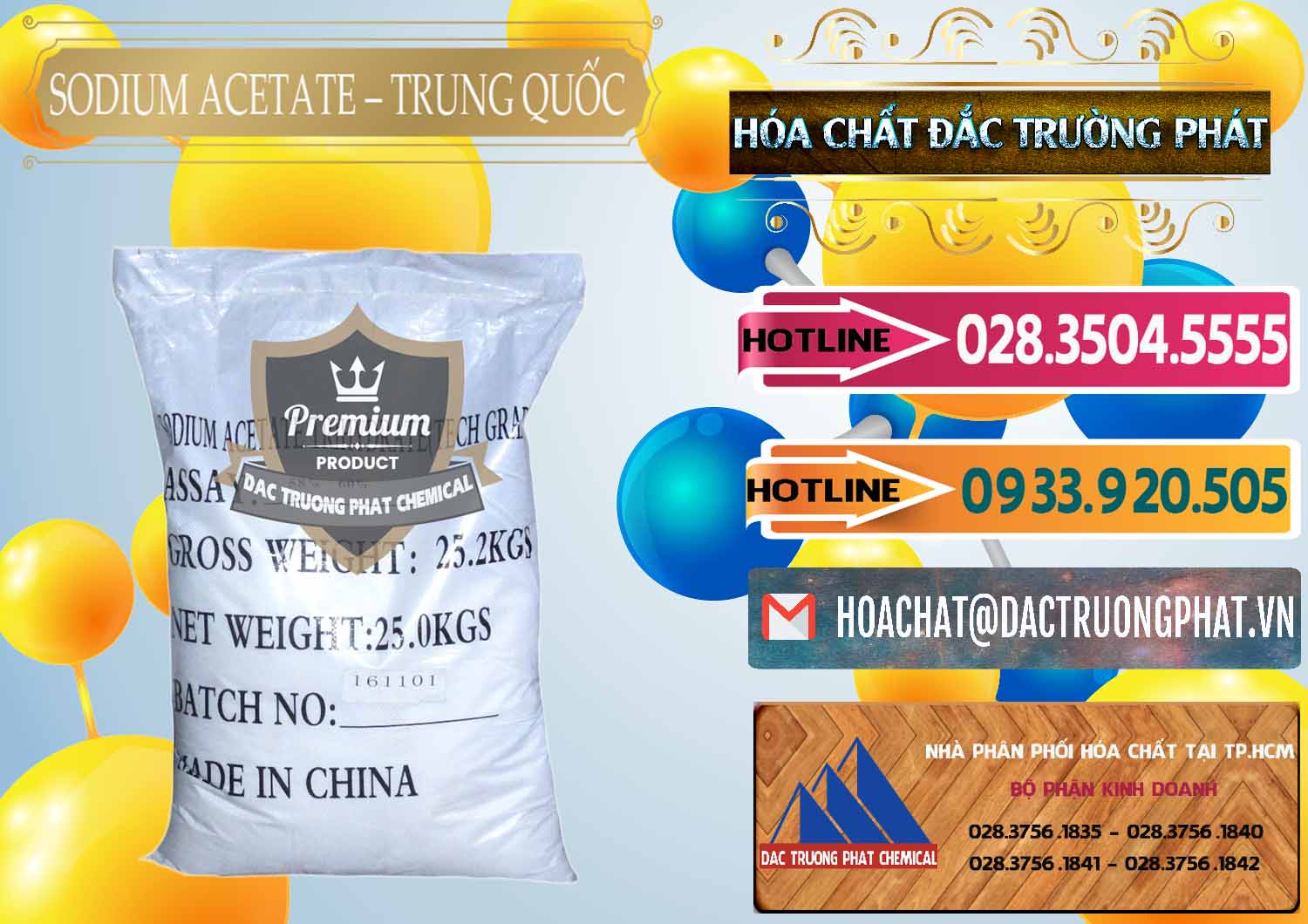 Công ty chuyên cung ứng _ bán Sodium Acetate - Natri Acetate Trung Quốc China - 0134 - Cty cung cấp _ bán hóa chất tại TP.HCM - dactruongphat.vn