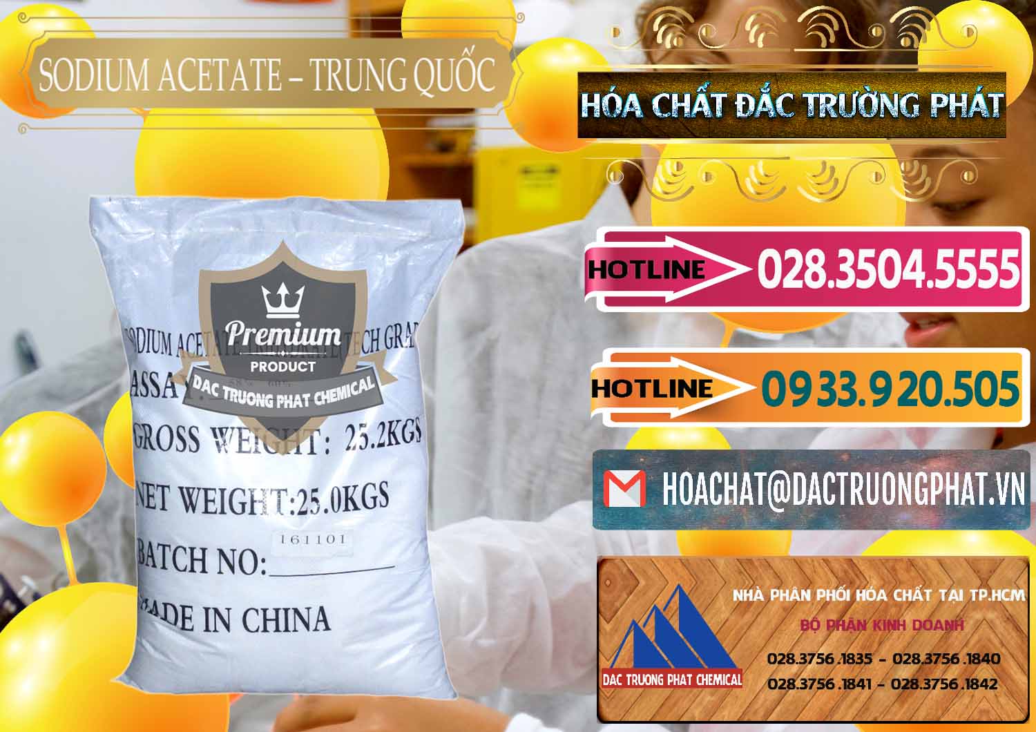 Đơn vị bán & cung cấp Sodium Acetate - Natri Acetate Trung Quốc China - 0134 - Đơn vị cung cấp ( bán ) hóa chất tại TP.HCM - dactruongphat.vn