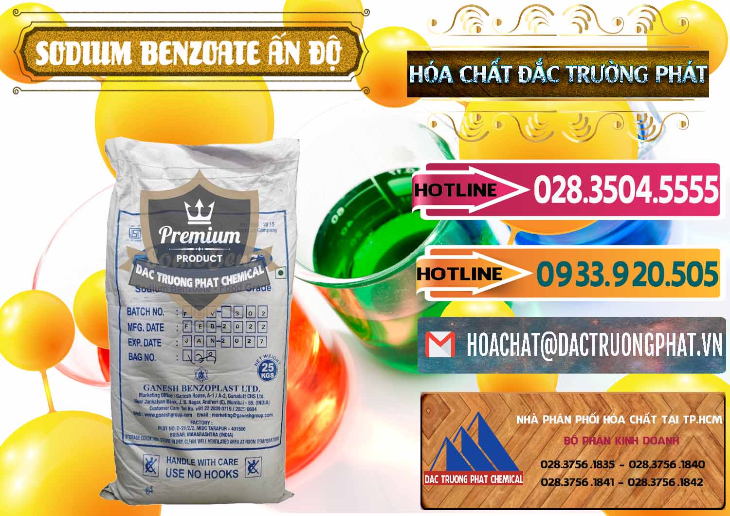 Đơn vị chuyên cung ứng - bán Sodium Benzoate - Mốc Bột Ấn Độ India - 0361 - Chuyên nhập khẩu và cung cấp hóa chất tại TP.HCM - dactruongphat.vn