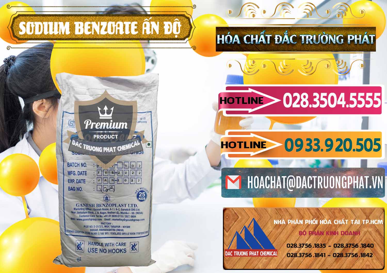 Công ty bán và phân phối Sodium Benzoate - Mốc Bột Ấn Độ India - 0361 - Nơi nhập khẩu & phân phối hóa chất tại TP.HCM - dactruongphat.vn
