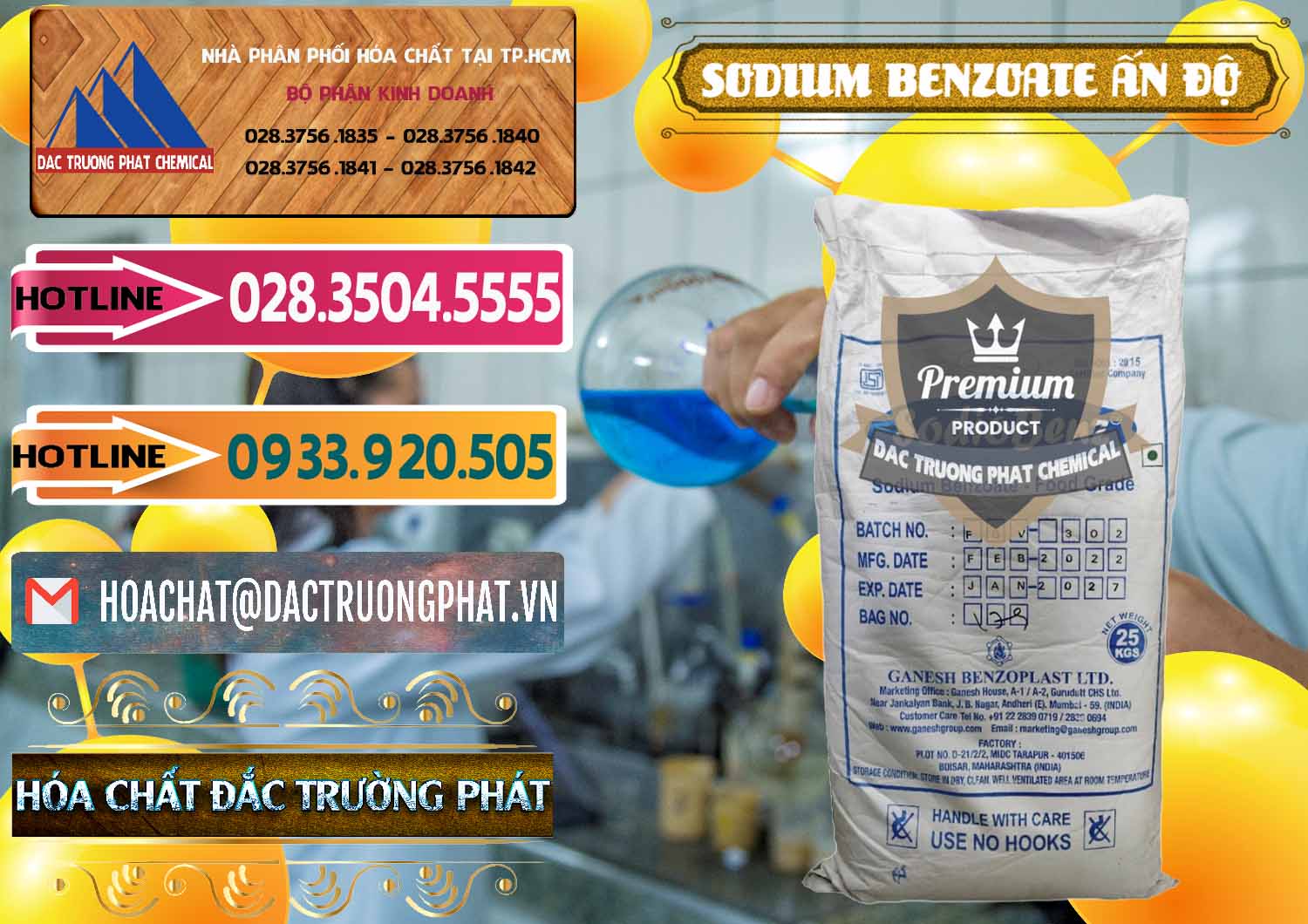Công ty chuyên kinh doanh - bán Sodium Benzoate - Mốc Bột Ấn Độ India - 0361 - Cty nhập khẩu ( cung cấp ) hóa chất tại TP.HCM - dactruongphat.vn