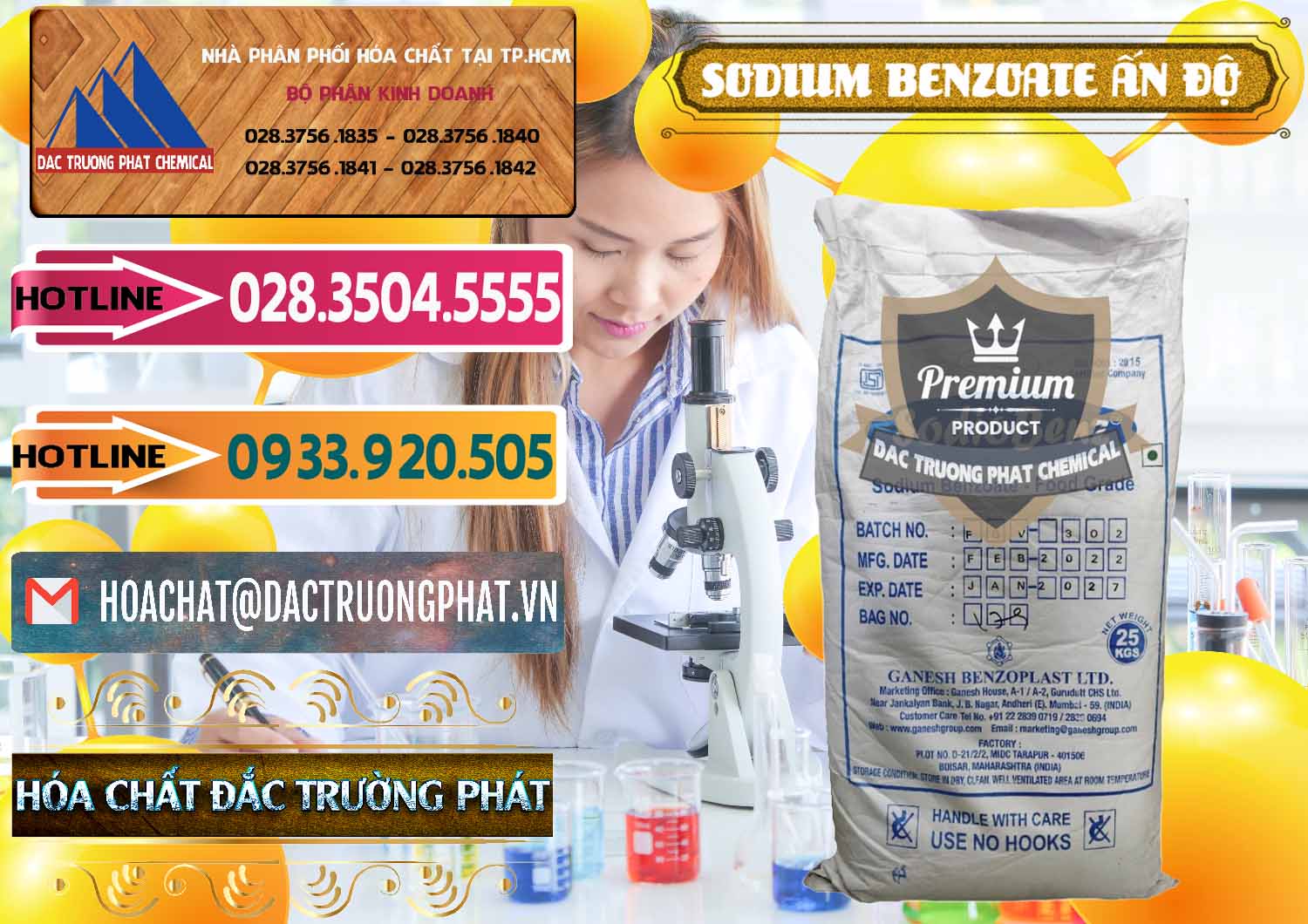 Chuyên cung cấp & bán Sodium Benzoate - Mốc Bột Ấn Độ India - 0361 - Chuyên cung cấp _ nhập khẩu hóa chất tại TP.HCM - dactruongphat.vn