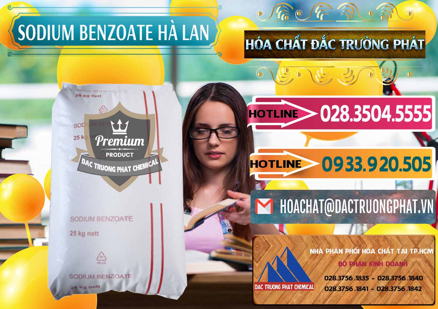 Chuyên kinh doanh ( bán ) Sodium Benzoate - Mốc Bột Chữ Cam Hà Lan Netherlands - 0360 - Cty nhập khẩu & phân phối hóa chất tại TP.HCM - dactruongphat.vn