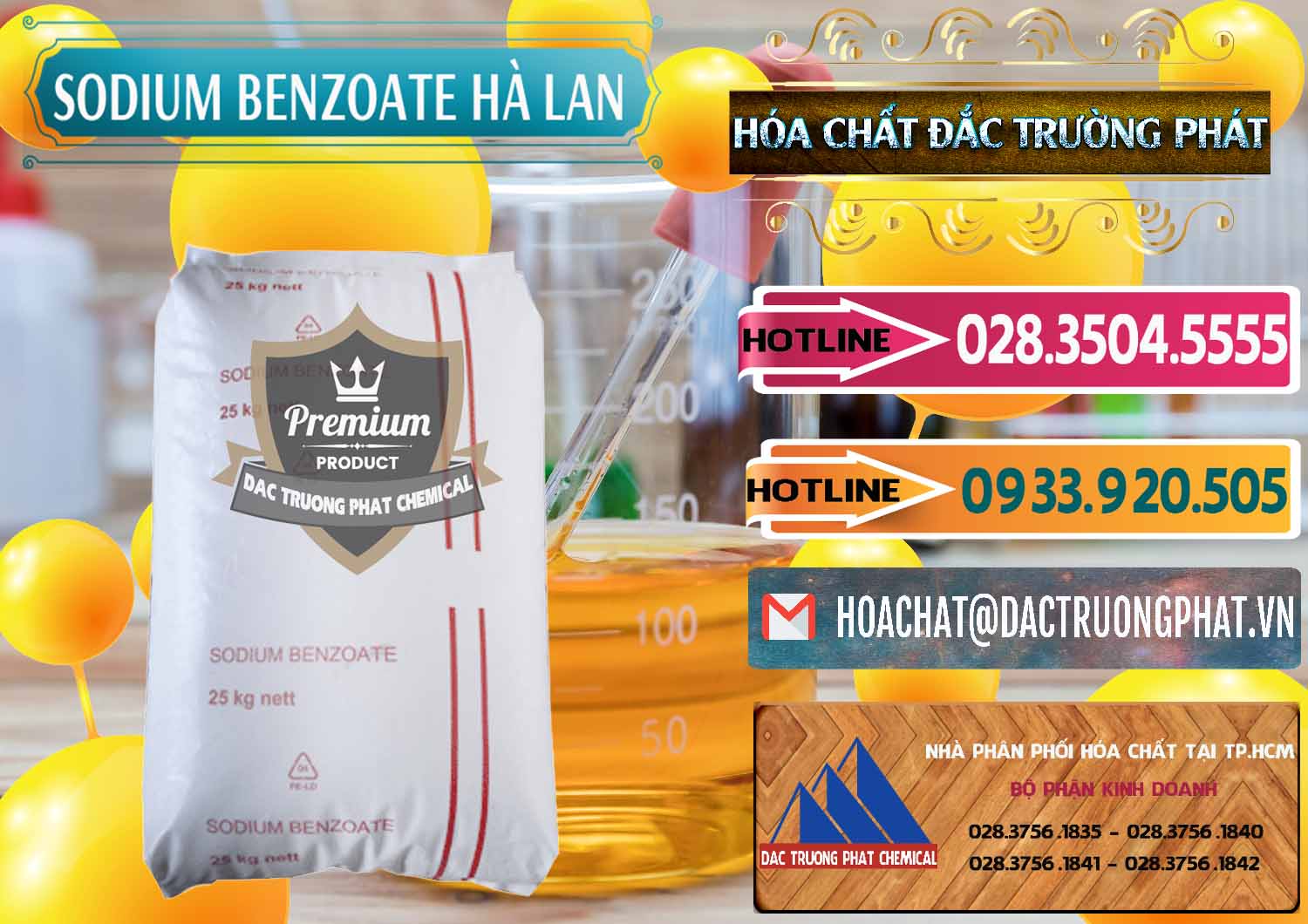 Cty chuyên nhập khẩu _ bán Sodium Benzoate - Mốc Bột Chữ Cam Hà Lan Netherlands - 0360 - Cty chuyên phân phối ( nhập khẩu ) hóa chất tại TP.HCM - dactruongphat.vn