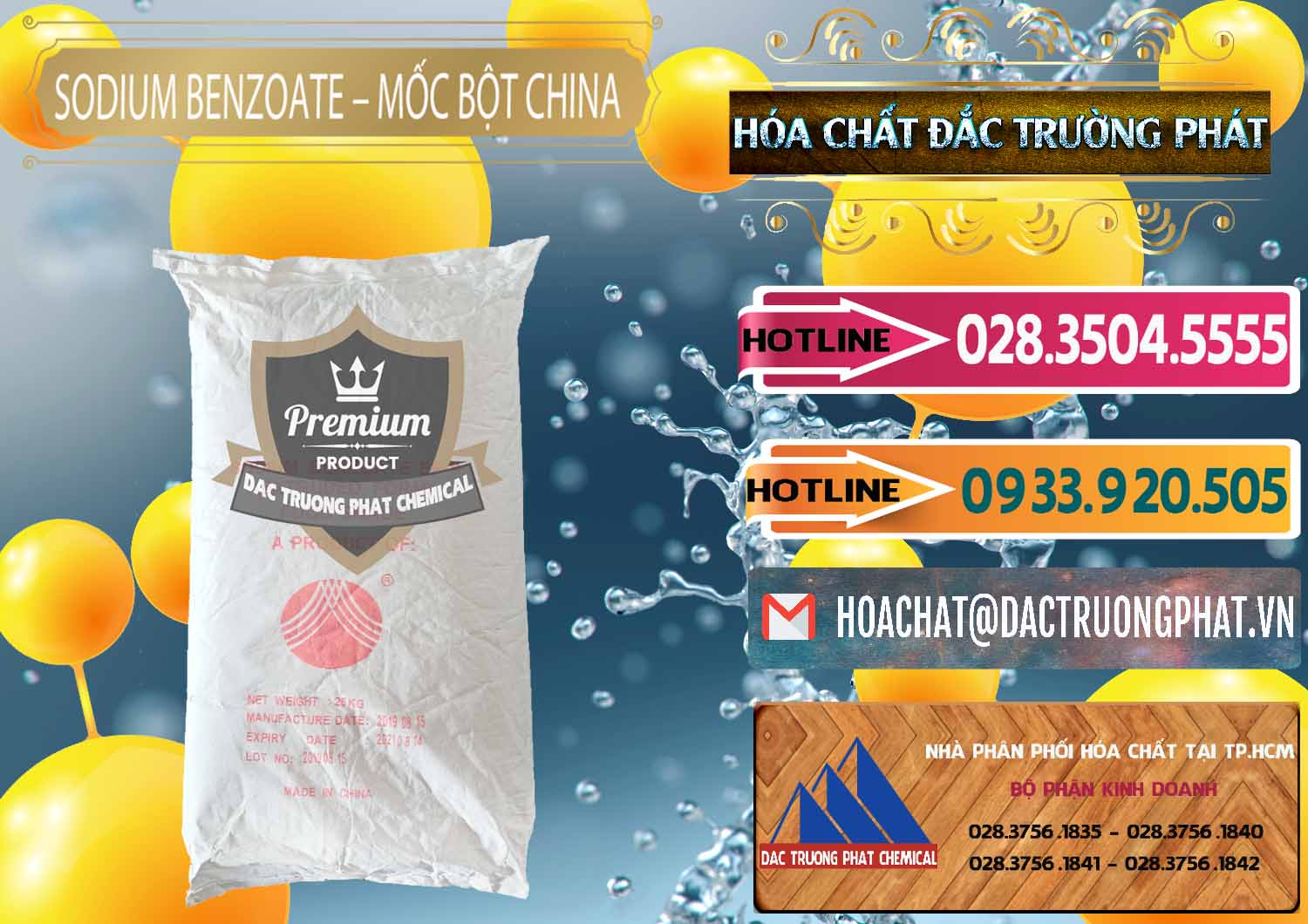 Nhà nhập khẩu ( bán ) Sodium Benzoate - Mốc Bột Chữ Cam Food Grade Trung Quốc China - 0135 - Nhập khẩu & cung cấp hóa chất tại TP.HCM - dactruongphat.vn