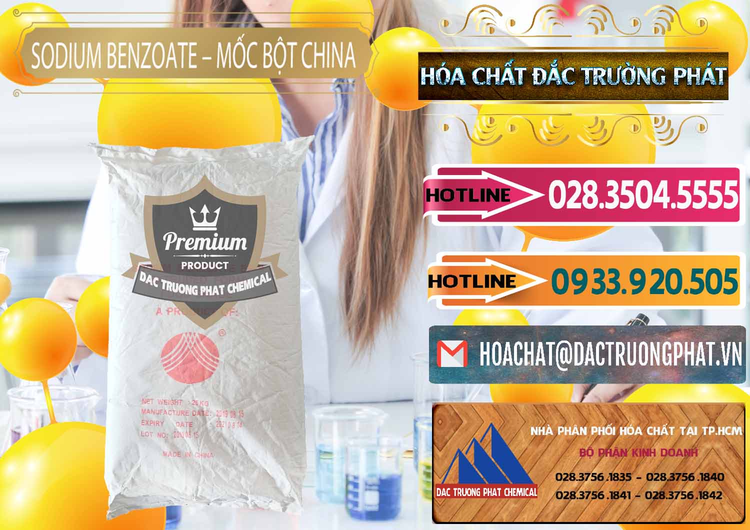 Đơn vị bán ( cung cấp ) Sodium Benzoate - Mốc Bột Chữ Cam Food Grade Trung Quốc China - 0135 - Chuyên cung cấp & nhập khẩu hóa chất tại TP.HCM - dactruongphat.vn