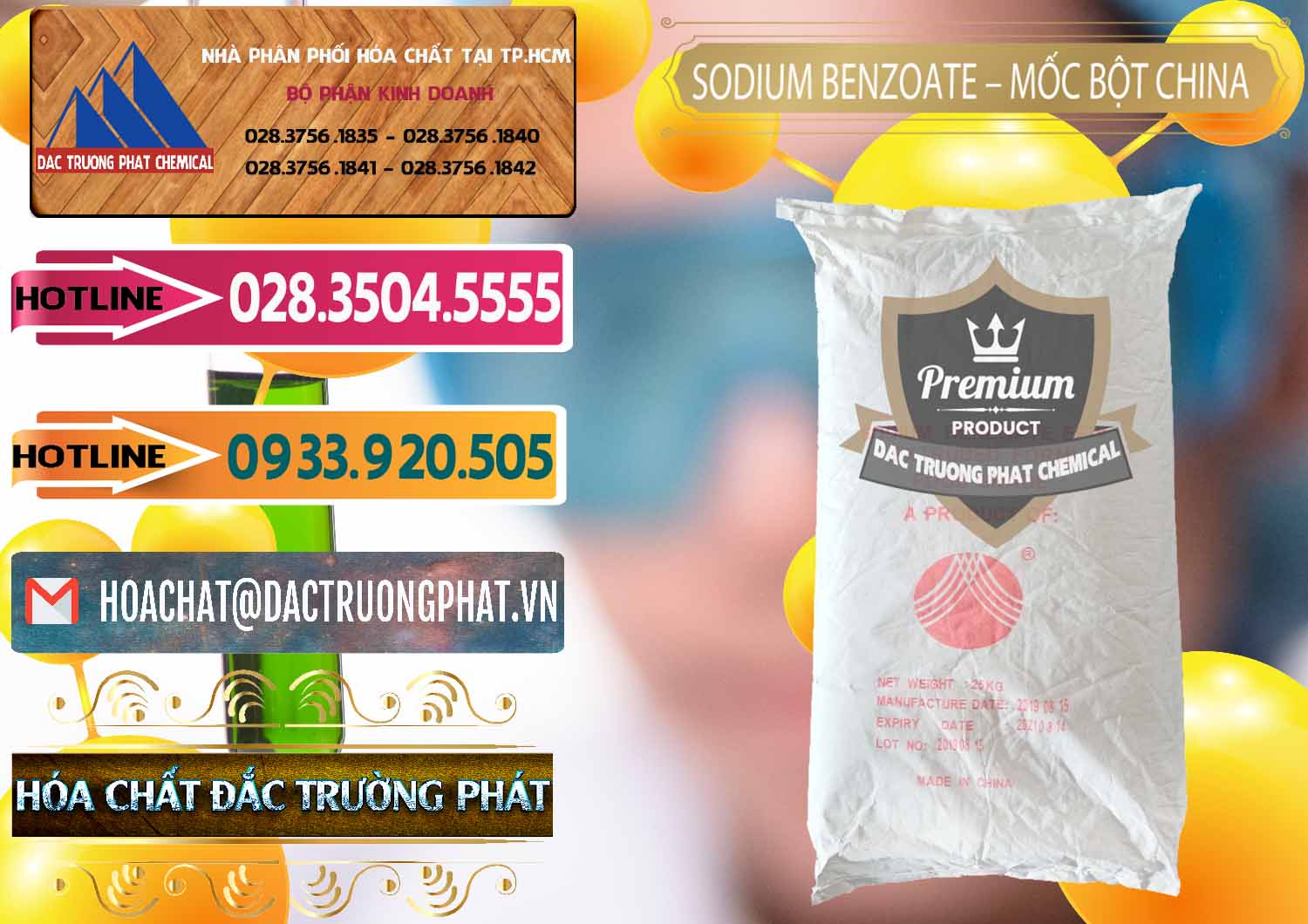 Đơn vị bán _ phân phối Sodium Benzoate - Mốc Bột Chữ Cam Food Grade Trung Quốc China - 0135 - Cty chuyên cung cấp - kinh doanh hóa chất tại TP.HCM - dactruongphat.vn