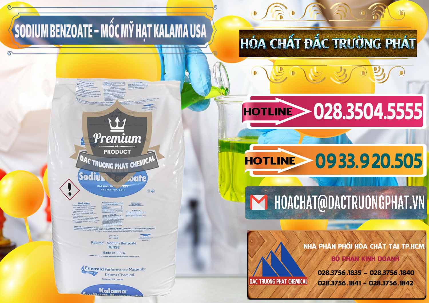 Đơn vị kinh doanh - bán Sodium Benzoate - Mốc Hạt Kalama Food Grade Mỹ Usa - 0137 - Đơn vị nhập khẩu & cung cấp hóa chất tại TP.HCM - dactruongphat.vn