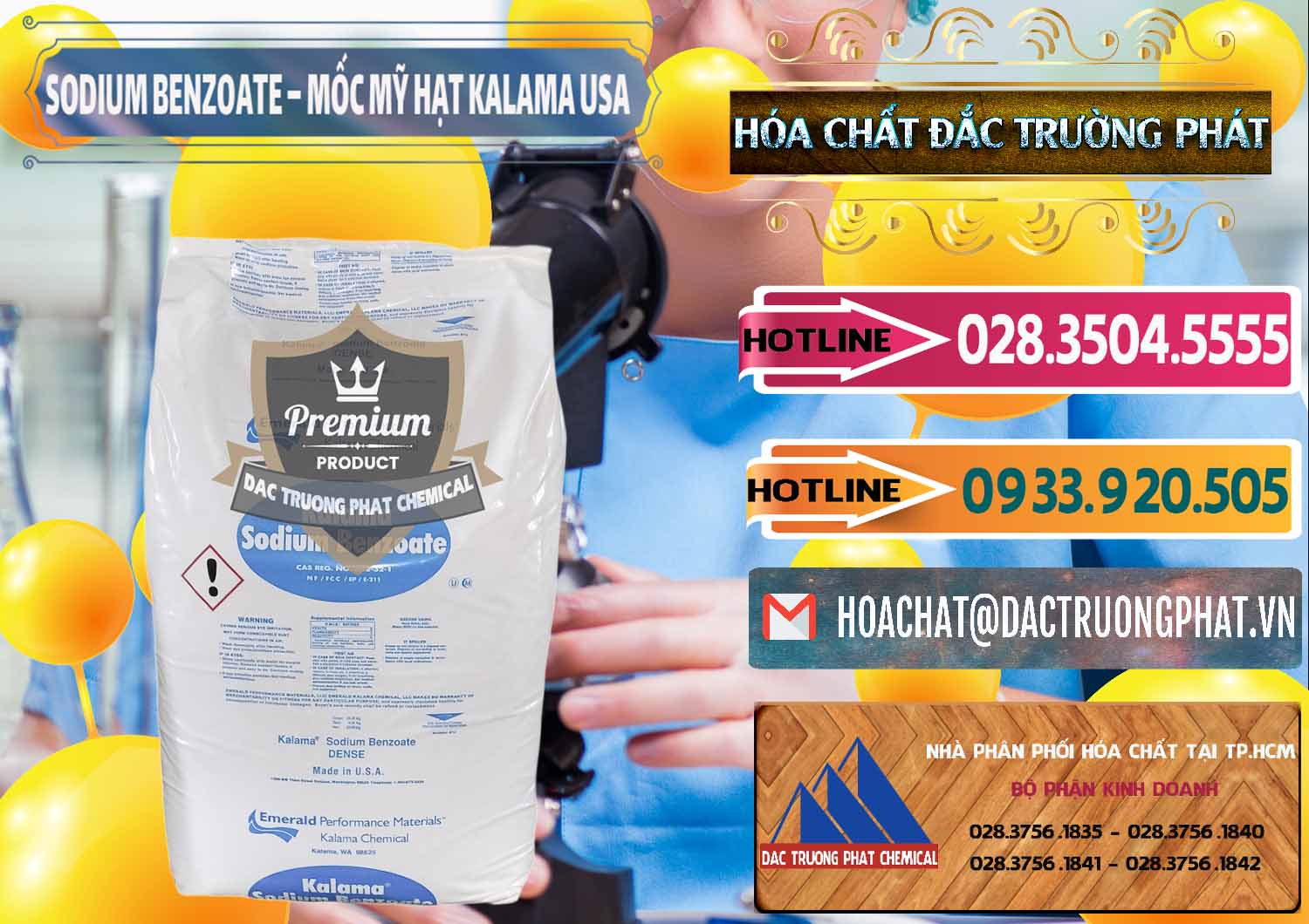 Chuyên bán & cung cấp Sodium Benzoate - Mốc Hạt Kalama Food Grade Mỹ Usa - 0137 - Cty phân phối & kinh doanh hóa chất tại TP.HCM - dactruongphat.vn