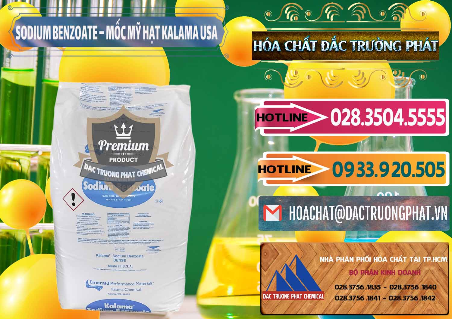 Công ty kinh doanh œ bán Hóa chất Benzoate Sodium Dạng Hạt — Chất bảo quản Natri C6H5COONA Kalama Food Mỹ Đơn vị chuyên nhập khẩu & bán Sodium Benzoate - Mốc Hạt Kalama Food Grade Mỹ Usa - 0137 - Cty cung cấp & phân phối hóa chất tại TP.HCM - dactruongphat.vn