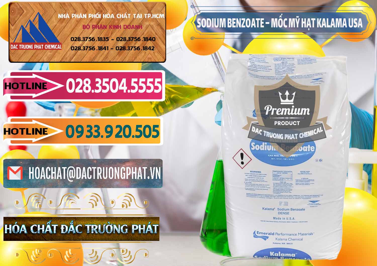 Công ty kinh doanh œ bán Hóa chất Benzoate Sodium Dạng Hạt — Chất bảo quản Natri C6H5COONA Kalama Food Mỹ Cty cung cấp _ bán Sodium Benzoate - Mốc Hạt Kalama Food Grade Mỹ Usa - 0137 - Nhà cung cấp và phân phối hóa chất tại TP.HCM - dactruongphat.vn