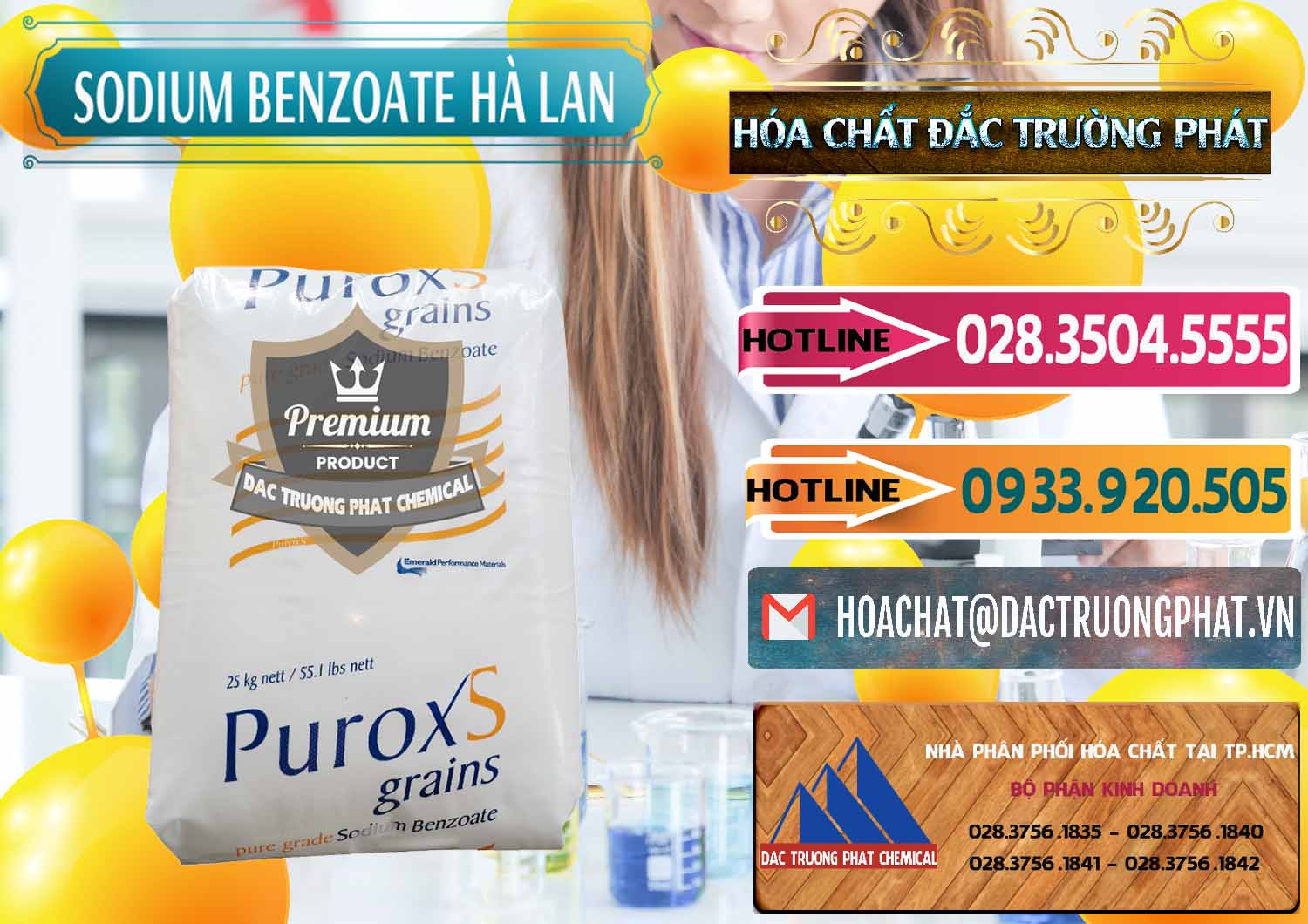 Nơi chuyên nhập khẩu và bán Sodium Benzoate - Mốc Bột Puroxs Hà Lan Netherlands - 0467 - Nơi phân phối và kinh doanh hóa chất tại TP.HCM - dactruongphat.vn