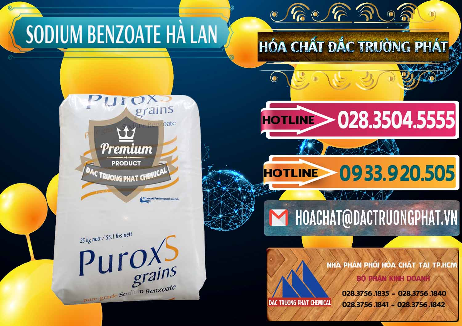 Nhà cung ứng - bán Sodium Benzoate - Mốc Bột Puroxs Hà Lan Netherlands - 0467 - Nhà cung cấp ( phân phối ) hóa chất tại TP.HCM - dactruongphat.vn