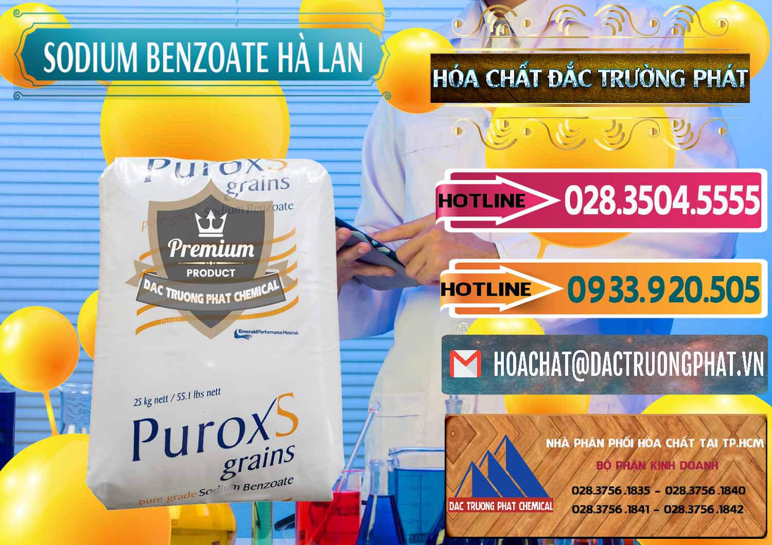 Cty chuyên cung cấp & bán Sodium Benzoate - Mốc Bột Puroxs Hà Lan Netherlands - 0467 - Nhà cung cấp _ nhập khẩu hóa chất tại TP.HCM - dactruongphat.vn
