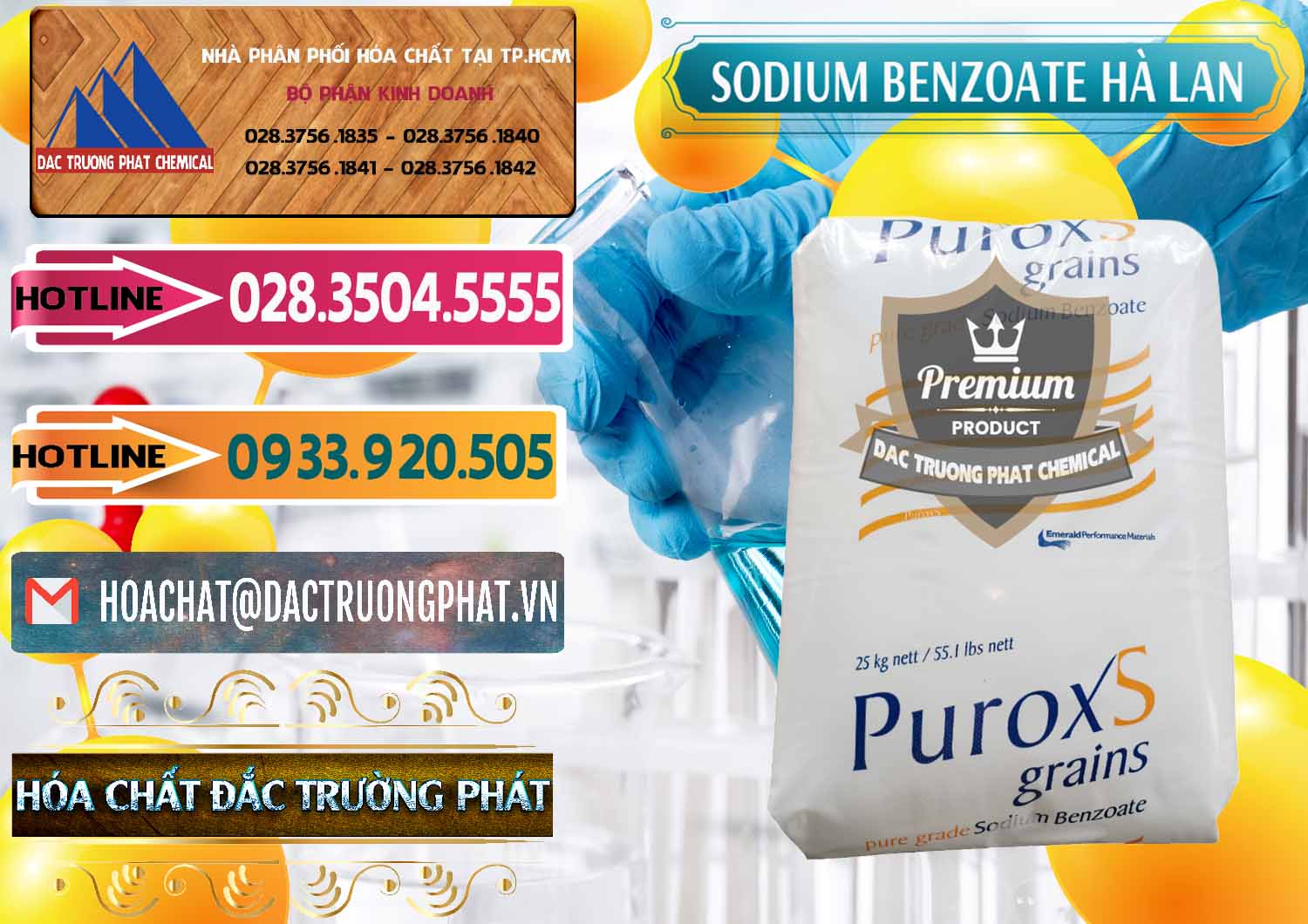Nơi bán ( phân phối ) Sodium Benzoate - Mốc Bột Puroxs Hà Lan Netherlands - 0467 - Chuyên phân phối và bán hóa chất tại TP.HCM - dactruongphat.vn