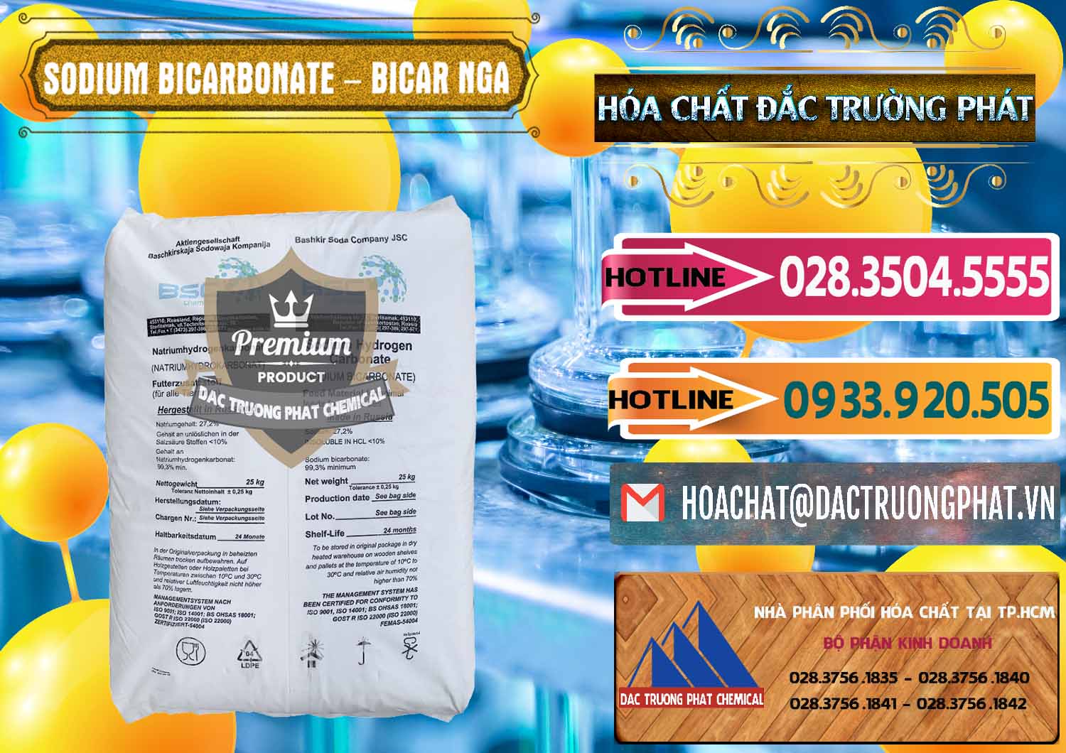 Nhà phân phối & bán Sodium Bicarbonate – Bicar NaHCO3 Nga Russia - 0425 - Chuyên nhập khẩu ( cung cấp ) hóa chất tại TP.HCM - dactruongphat.vn