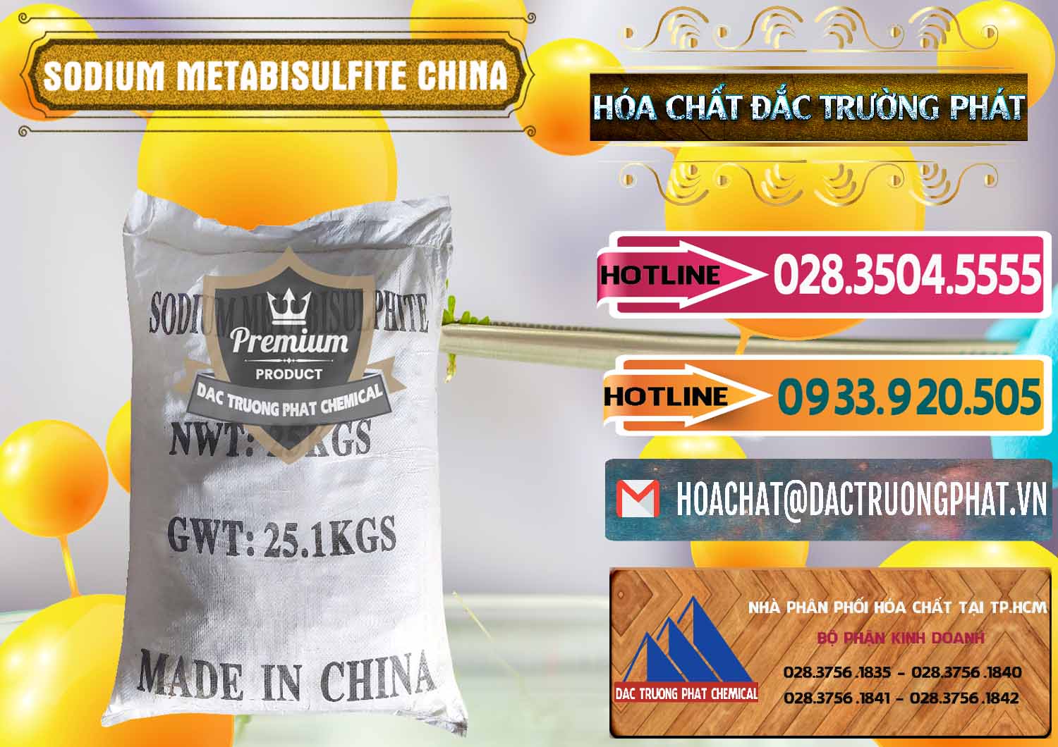 Kinh doanh - bán Sodium Metabisulfite - NA2S2O5 Trung Quốc China - 0484 - Công ty chuyên nhập khẩu & cung cấp hóa chất tại TP.HCM - dactruongphat.vn