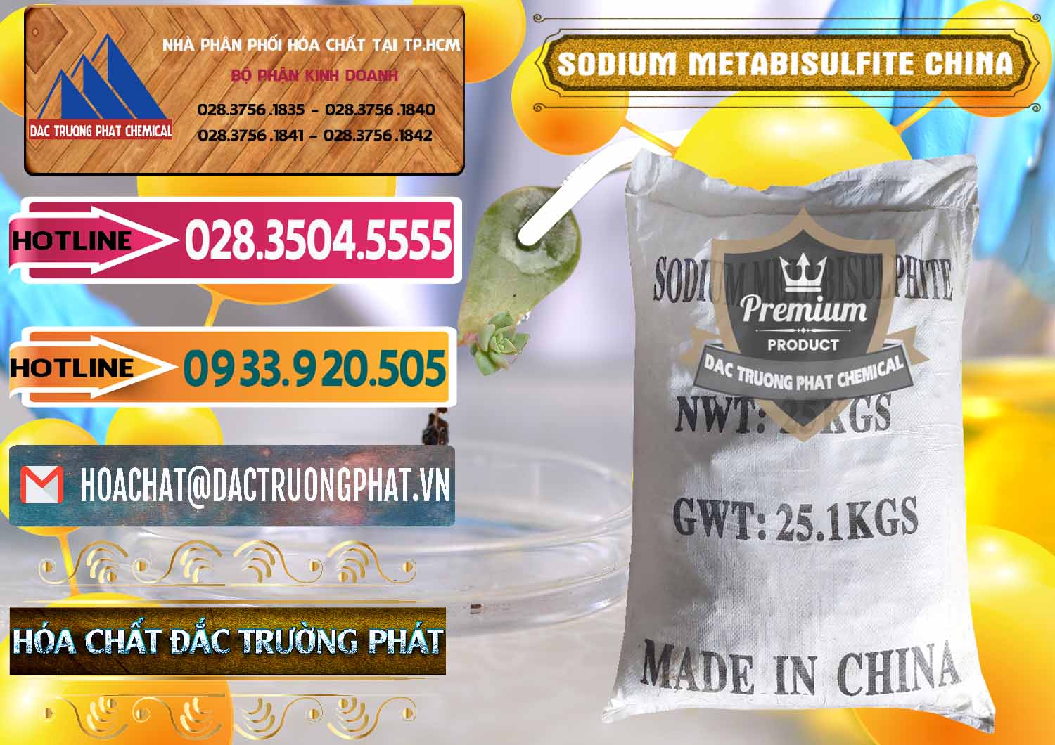 Nơi nhập khẩu và bán Sodium Metabisulfite - NA2S2O5 Trung Quốc China - 0484 - Nơi chuyên phân phối và bán hóa chất tại TP.HCM - dactruongphat.vn