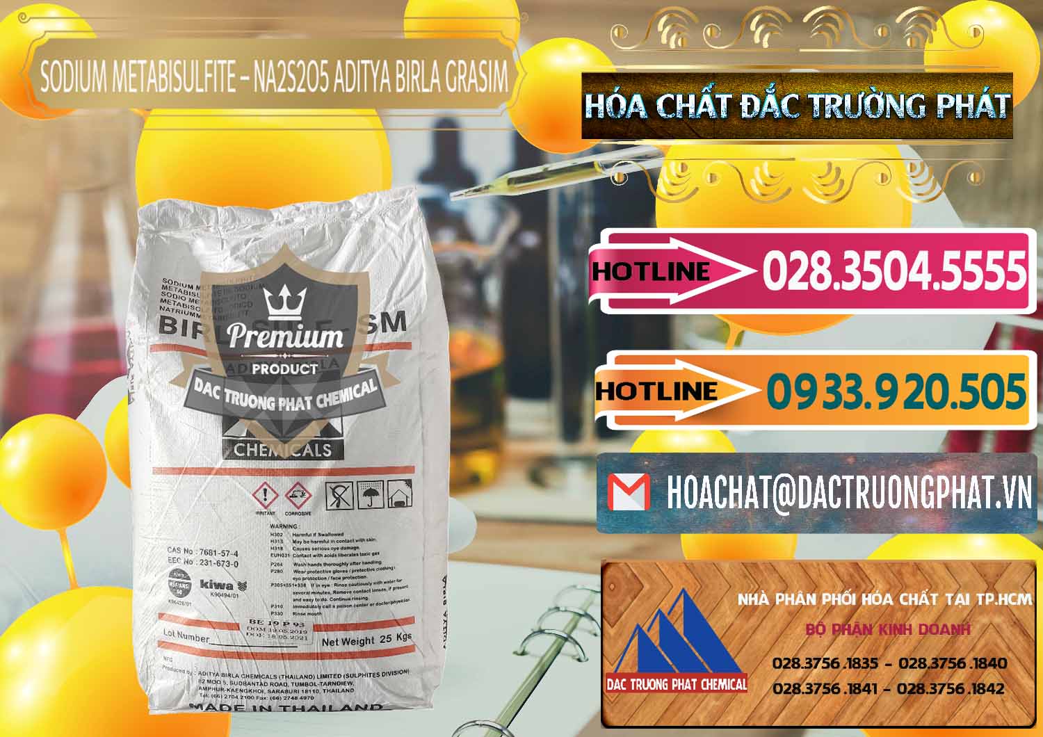Bán & cung ứng Sodium Metabisulfite - NA2S2O5 Thái Lan Aditya Birla Grasim - 0144 - Nhà cung cấp - bán hóa chất tại TP.HCM - dactruongphat.vn