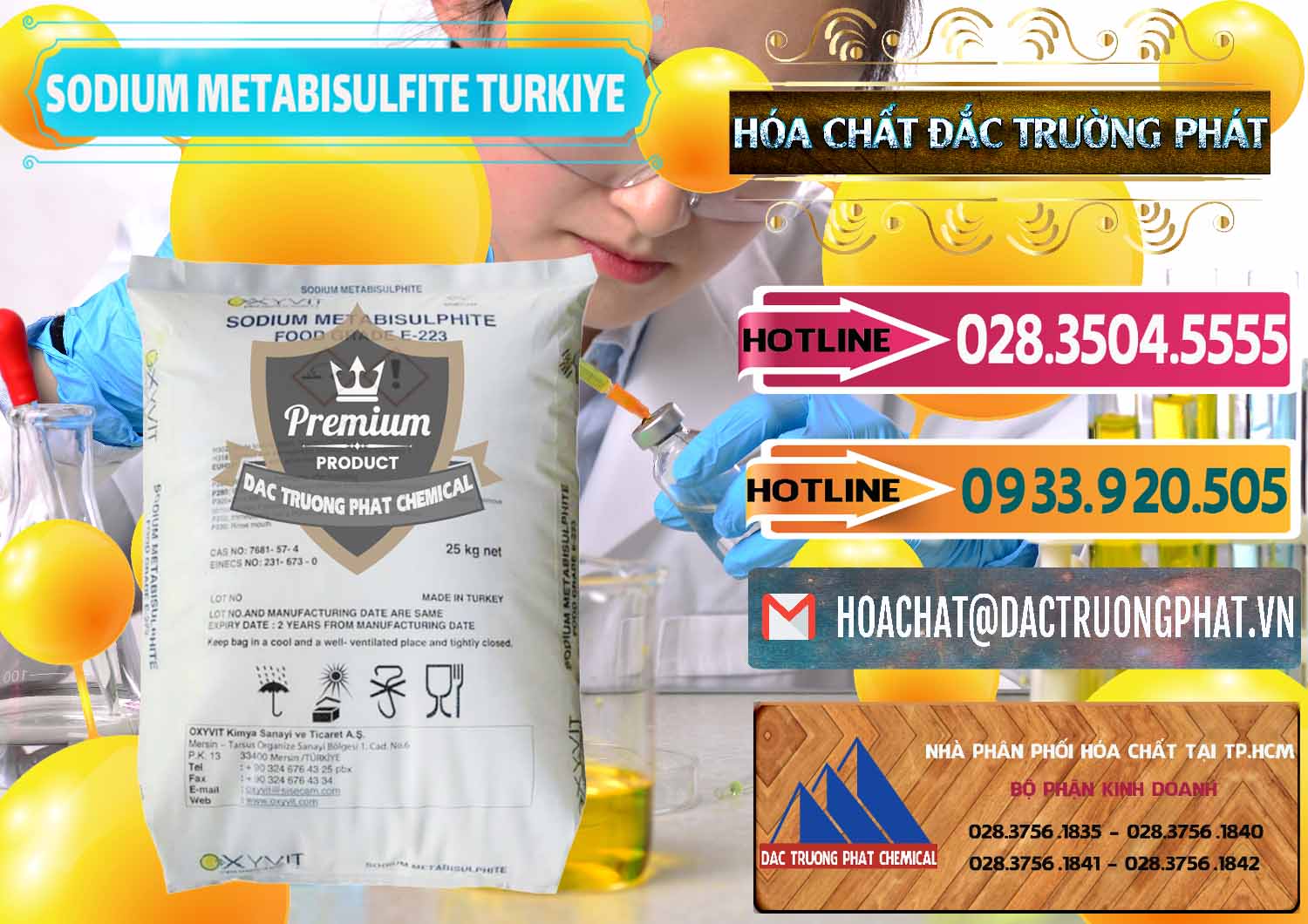 Đơn vị chuyên bán ( cung ứng ) Sodium Metabisulfite - NA2S2O5 Food Grade E-223 Thổ Nhĩ Kỳ Turkey - 0413 - Cty chuyên kinh doanh & cung cấp hóa chất tại TP.HCM - dactruongphat.vn