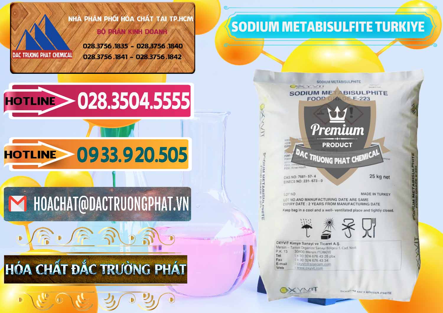 Nhập khẩu và bán Sodium Metabisulfite - NA2S2O5 Food Grade E-223 Thổ Nhĩ Kỳ Turkey - 0413 - Cung ứng - phân phối hóa chất tại TP.HCM - dactruongphat.vn
