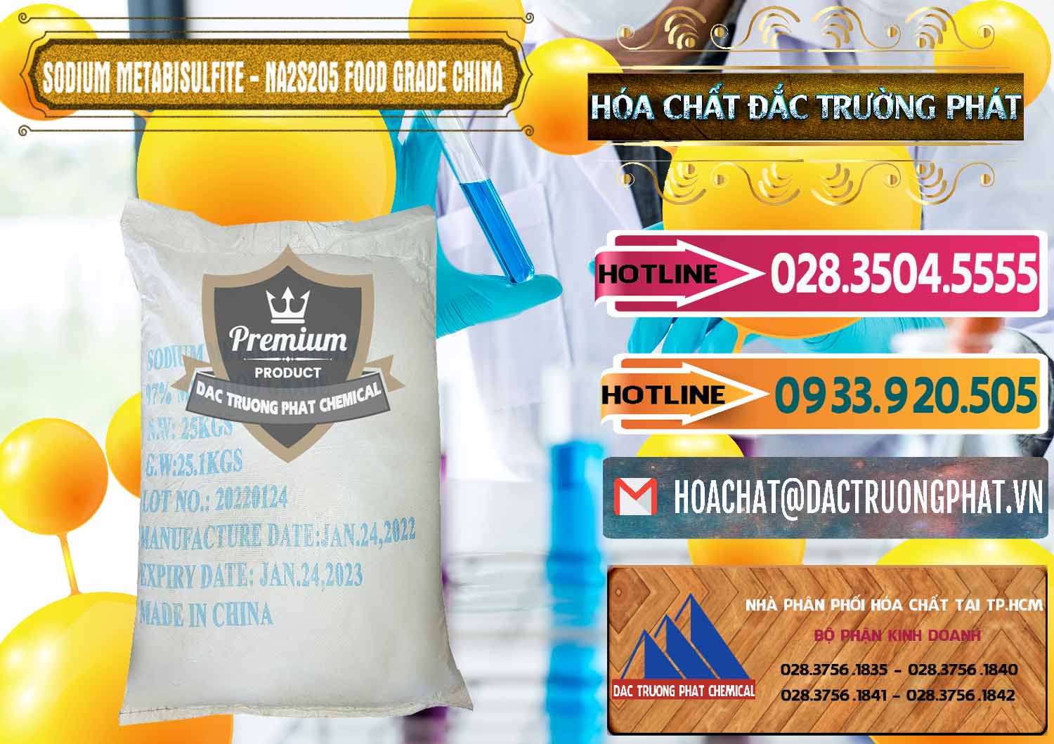 Đơn vị kinh doanh _ bán Sodium Metabisulfite - NA2S2O5 Food Grade Trung Quốc China - 0485 - Công ty cung cấp ( kinh doanh ) hóa chất tại TP.HCM - dactruongphat.vn