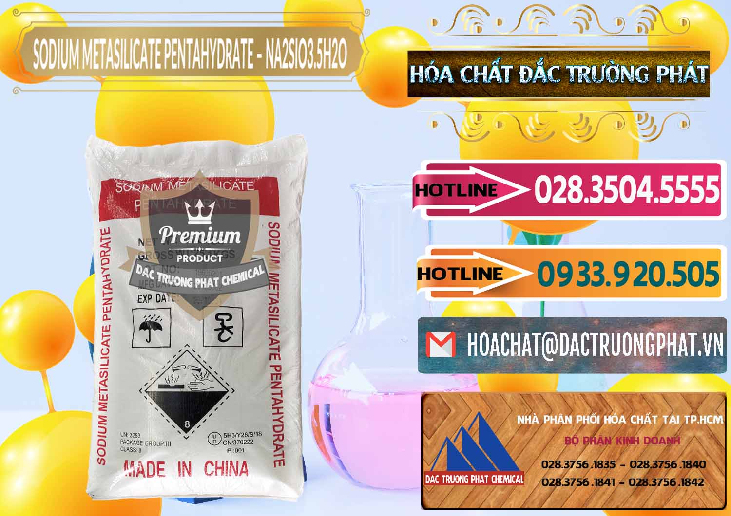 Cung cấp và bán Sodium Metasilicate Pentahydrate – Silicate Bột Trung Quốc China - 0147 - Đơn vị kinh doanh & cung cấp hóa chất tại TP.HCM - dactruongphat.vn