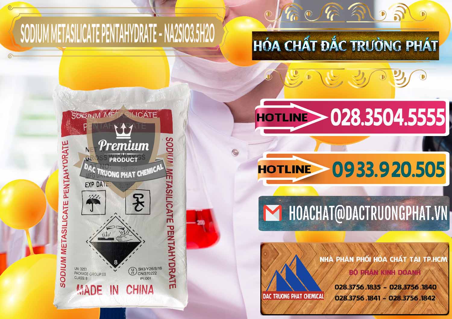 Kinh doanh & bán Sodium Metasilicate Pentahydrate – Silicate Bột Trung Quốc China - 0147 - Nơi phân phối - bán hóa chất tại TP.HCM - dactruongphat.vn