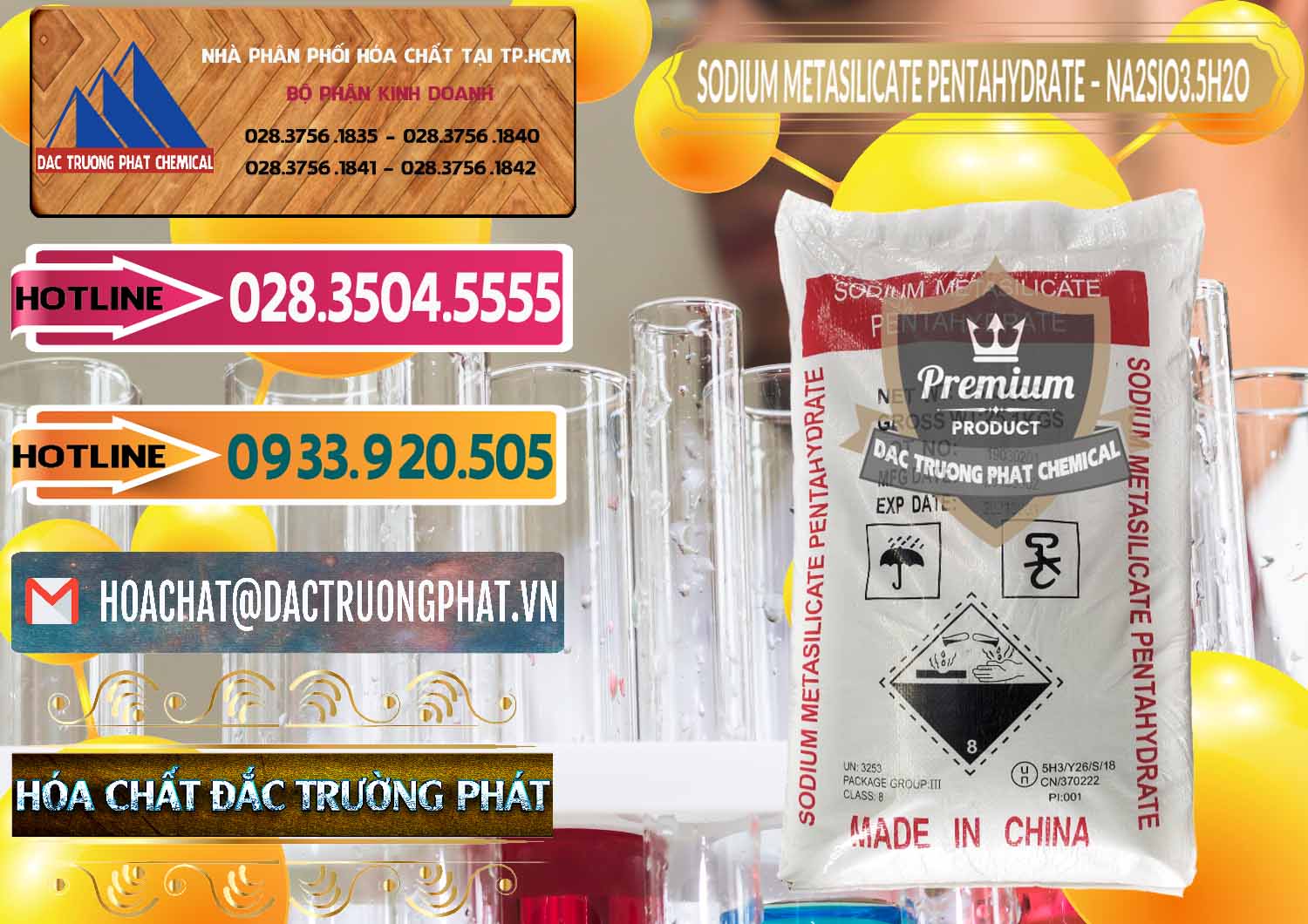 Nơi kinh doanh & bán Sodium Metasilicate Pentahydrate – Silicate Bột Trung Quốc China - 0147 - Cty chuyên nhập khẩu ( phân phối ) hóa chất tại TP.HCM - dactruongphat.vn
