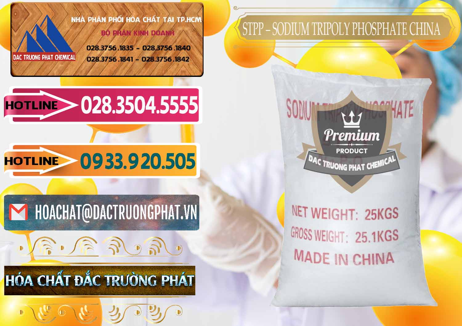 Nhà cung ứng ( bán ) Sodium Tripoly Phosphate - STPP 96% Chữ Đỏ Trung Quốc China - 0155 - Nhập khẩu & phân phối hóa chất tại TP.HCM - dactruongphat.vn