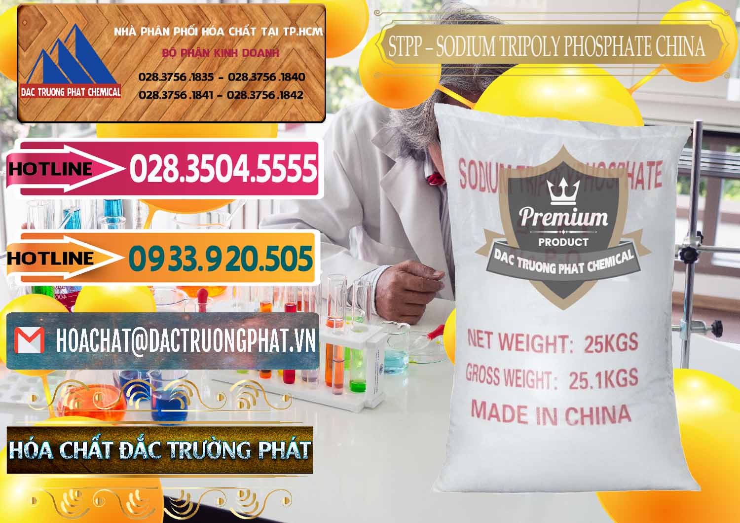 Nơi chuyên bán và phân phối Sodium Tripoly Phosphate - STPP 96% Chữ Đỏ Trung Quốc China - 0155 - Nơi chuyên kinh doanh và cung cấp hóa chất tại TP.HCM - dactruongphat.vn