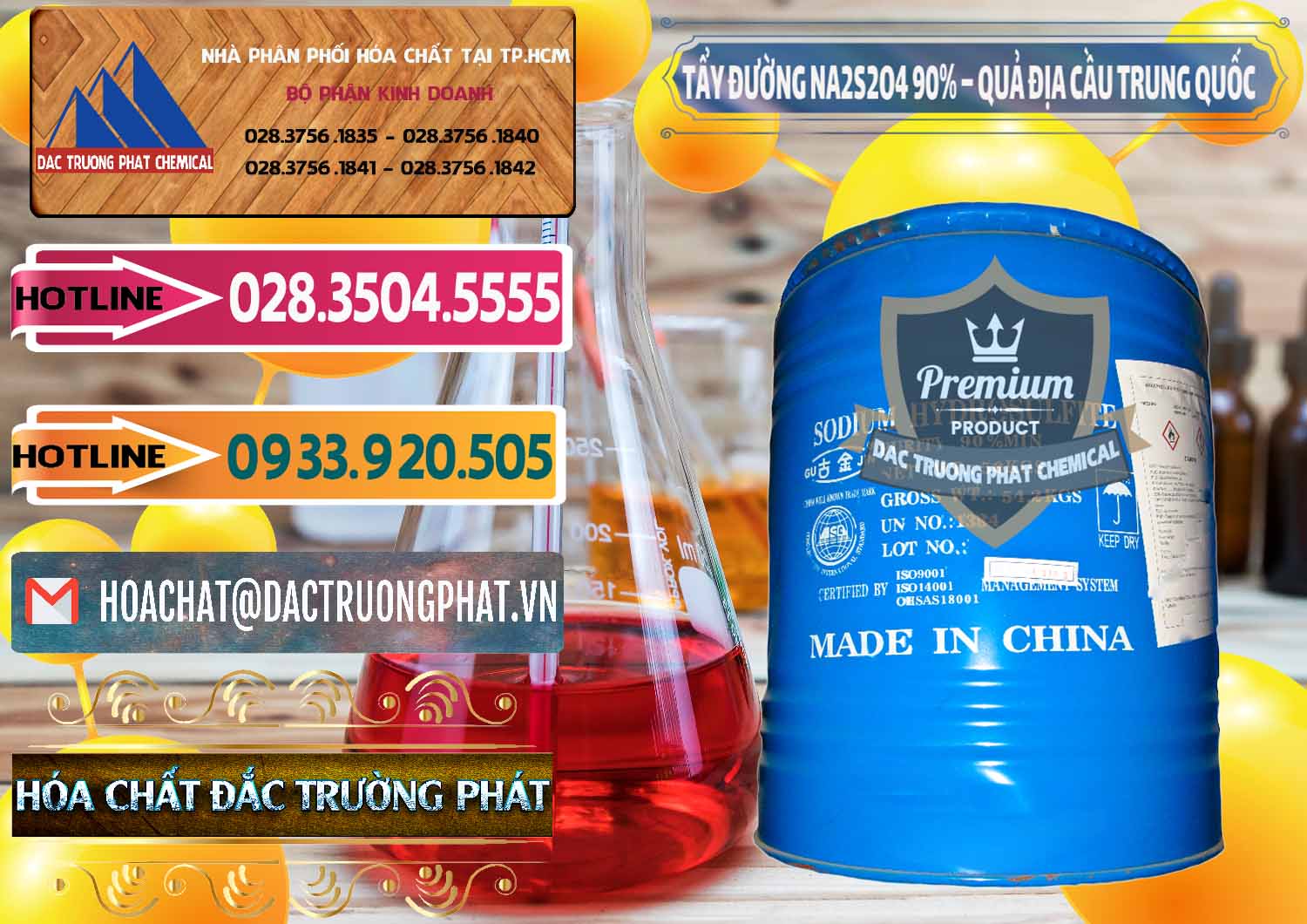 Công ty kinh doanh ( bán ) Tẩy Đường - NA2S2O4 Logo Quả Địa Cầu Trung Quốc China - 0159 - Nơi chuyên cung cấp ( bán ) hóa chất tại TP.HCM - dactruongphat.vn