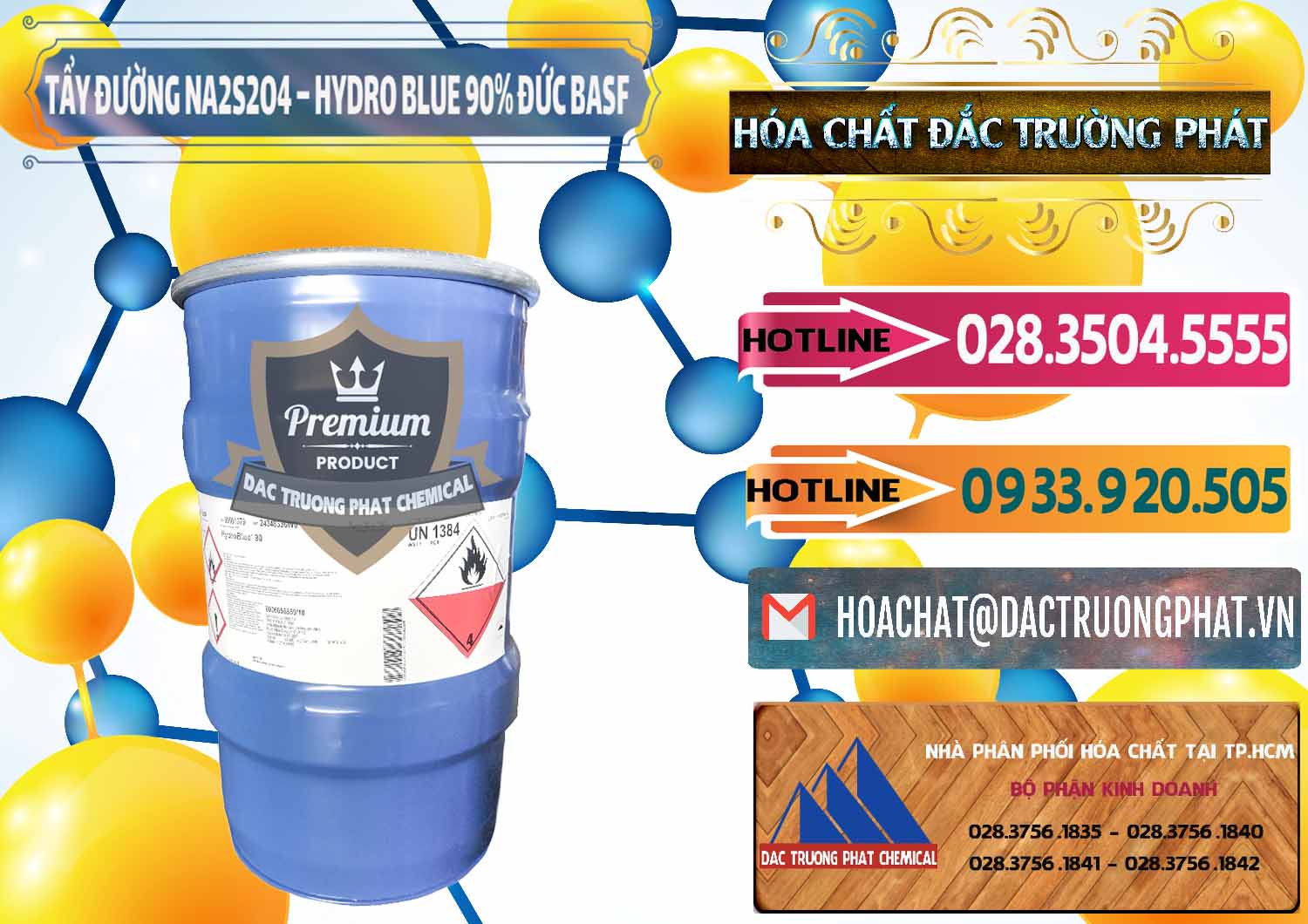 Công ty chuyên bán _ cung cấp Tẩy Đường NA2S2O4 – Hydro Blue 90% Thùng Cao BASF Đức Germany - 0156 - Cung cấp - phân phối hóa chất tại TP.HCM - dactruongphat.vn