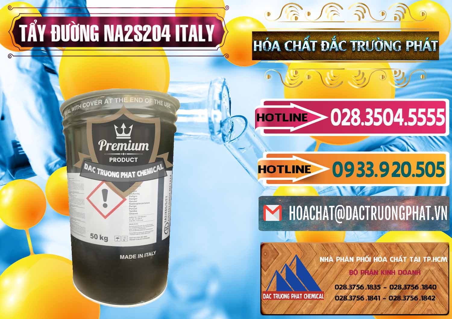 Nơi chuyên phân phối ( bán ) Tẩy Đường - NA2S2O4 Ý Italy - 0422 - Nơi chuyên phân phối _ nhập khẩu hóa chất tại TP.HCM - dactruongphat.vn
