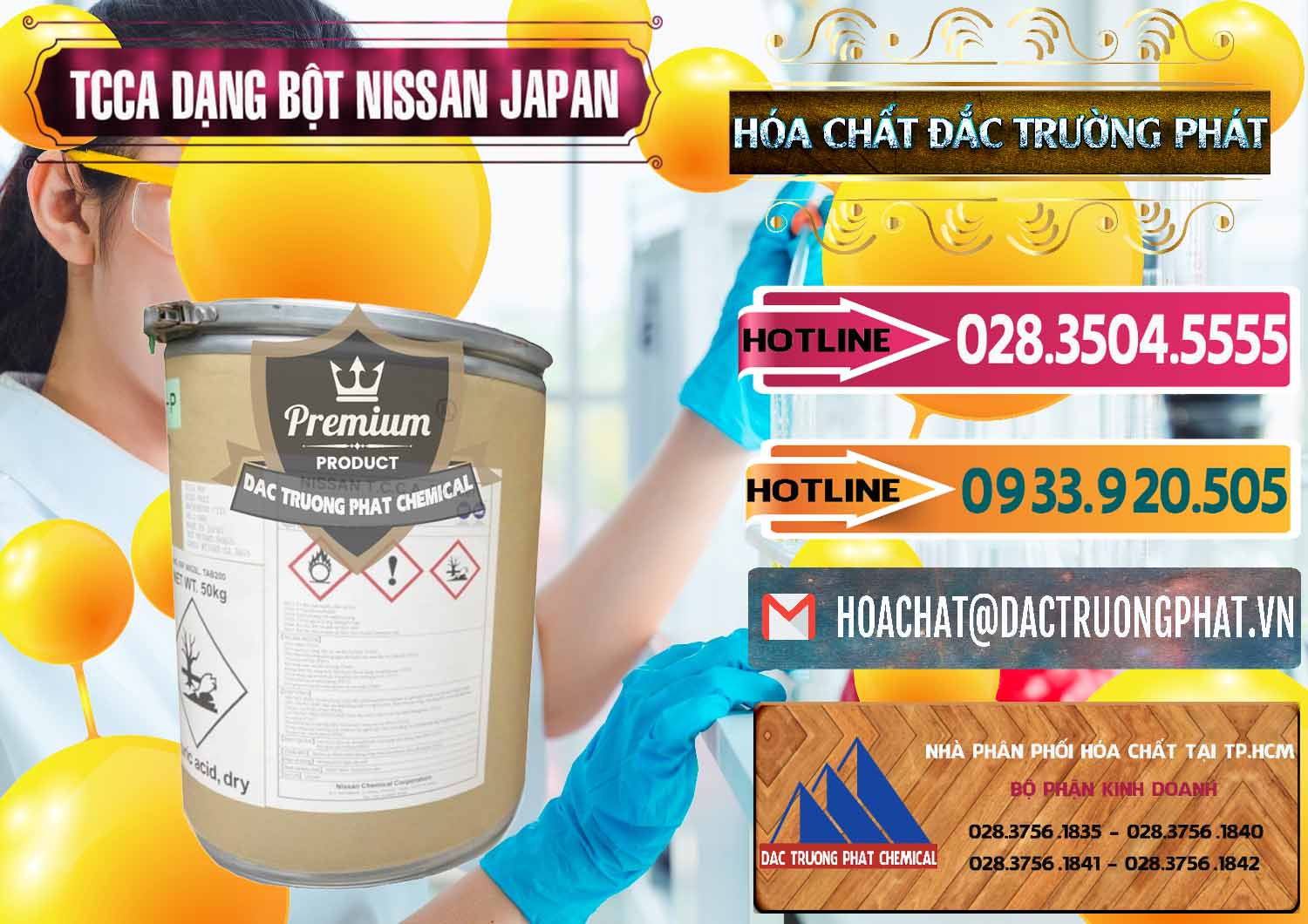 Công ty chuyên cung cấp - bán TCCA - Acid Trichloroisocyanuric 90% Dạng Bột Nissan Nhật Bản Japan - 0375 - Công ty phân phối - bán hóa chất tại TP.HCM - dactruongphat.vn