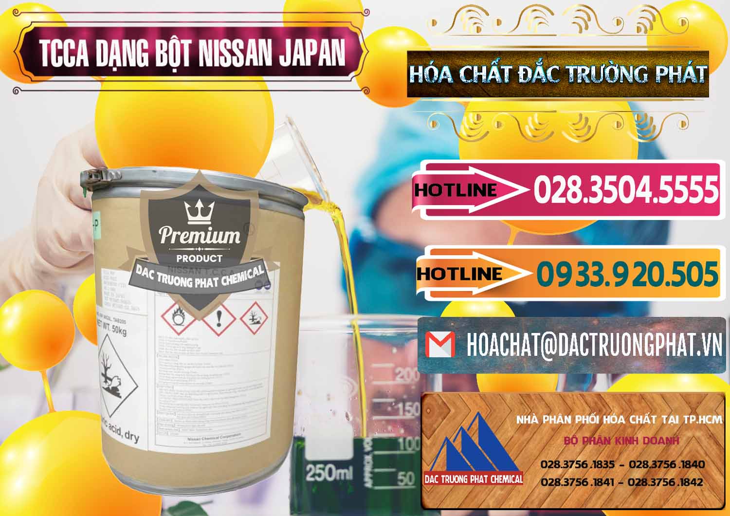 Đơn vị chuyên nhập khẩu _ bán TCCA - Acid Trichloroisocyanuric 90% Dạng Bột Nissan Nhật Bản Japan - 0375 - Nơi bán & cung cấp hóa chất tại TP.HCM - dactruongphat.vn